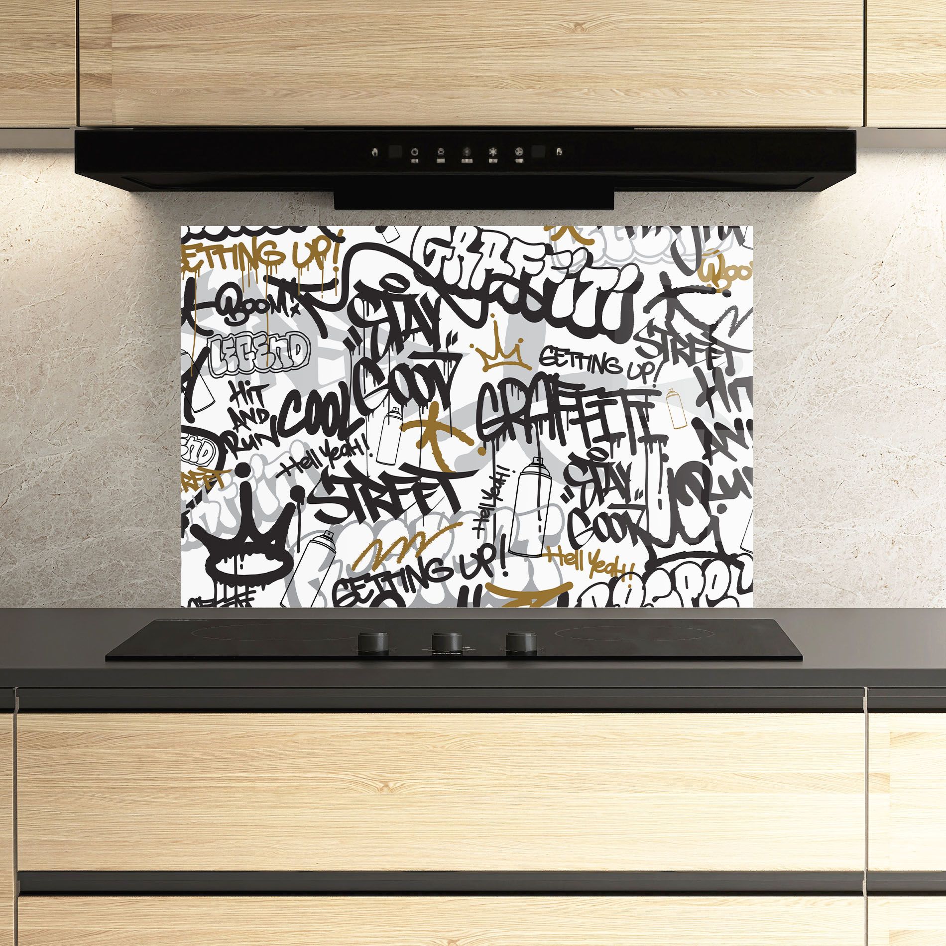Black Yellow Graffiti mockup 3