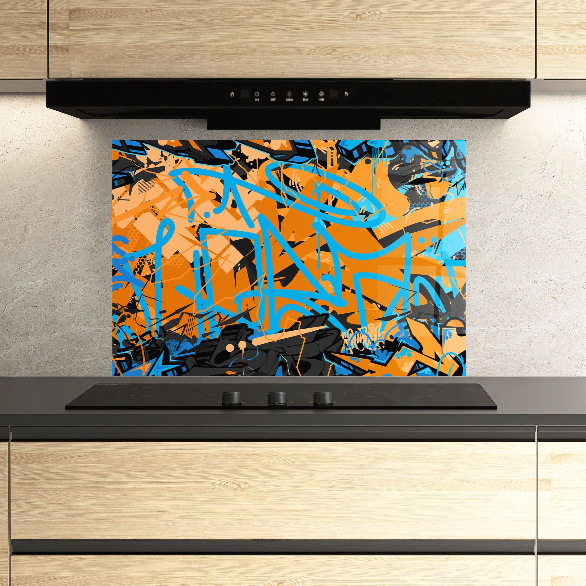 Blue Orange Graffiti mockup 3