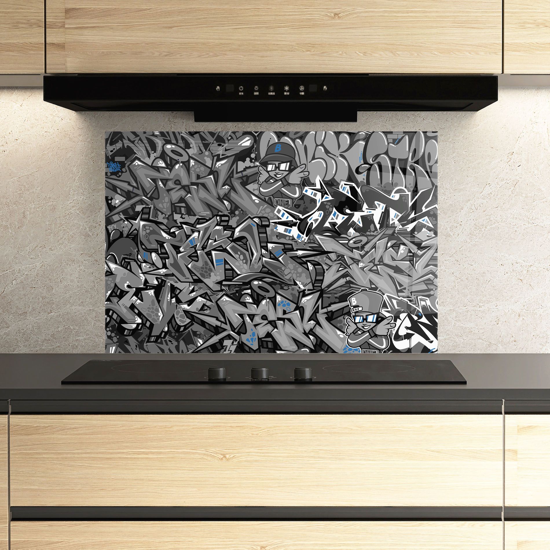 Grey Blue Graffiti mockup 3