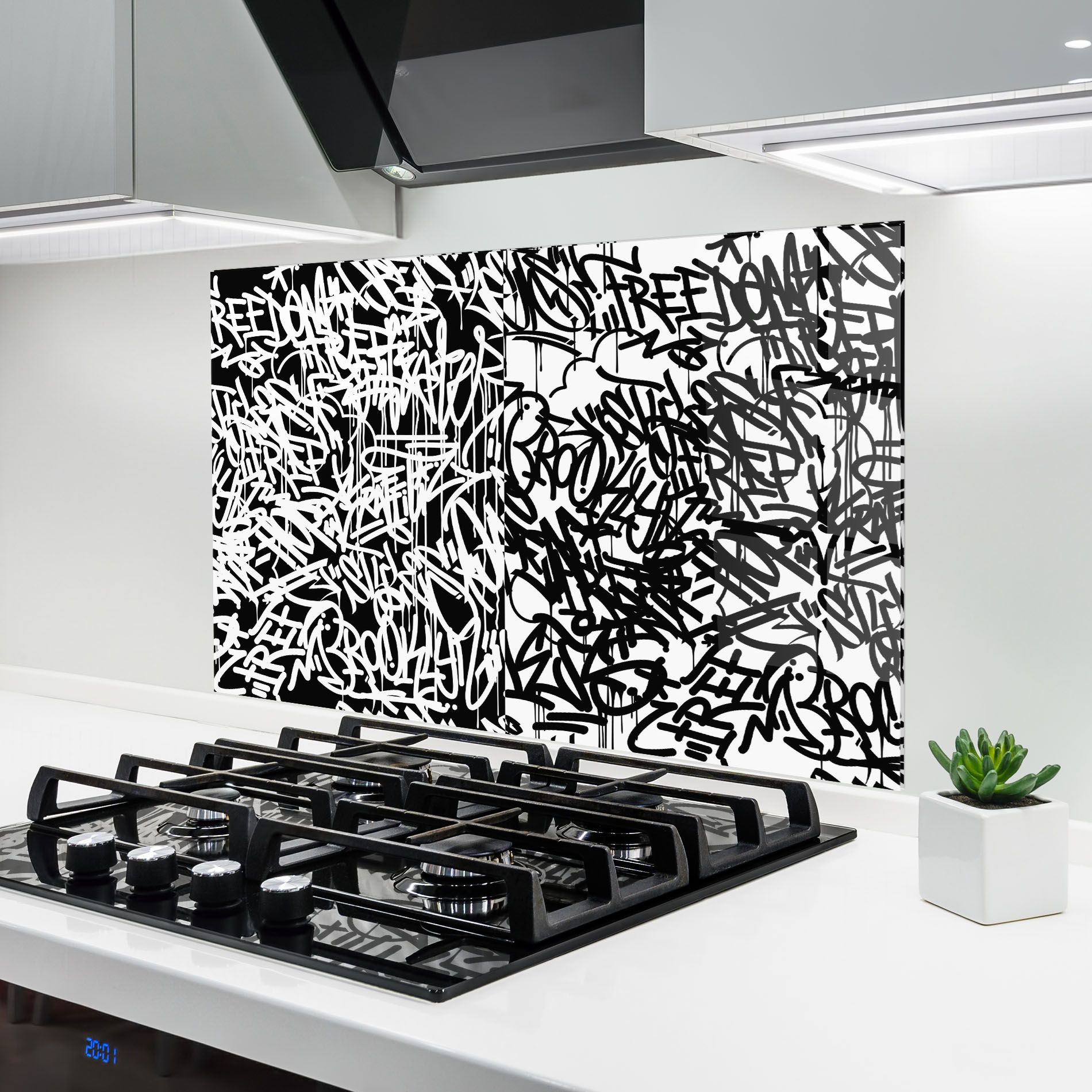 Black White Graffiti mockup 6