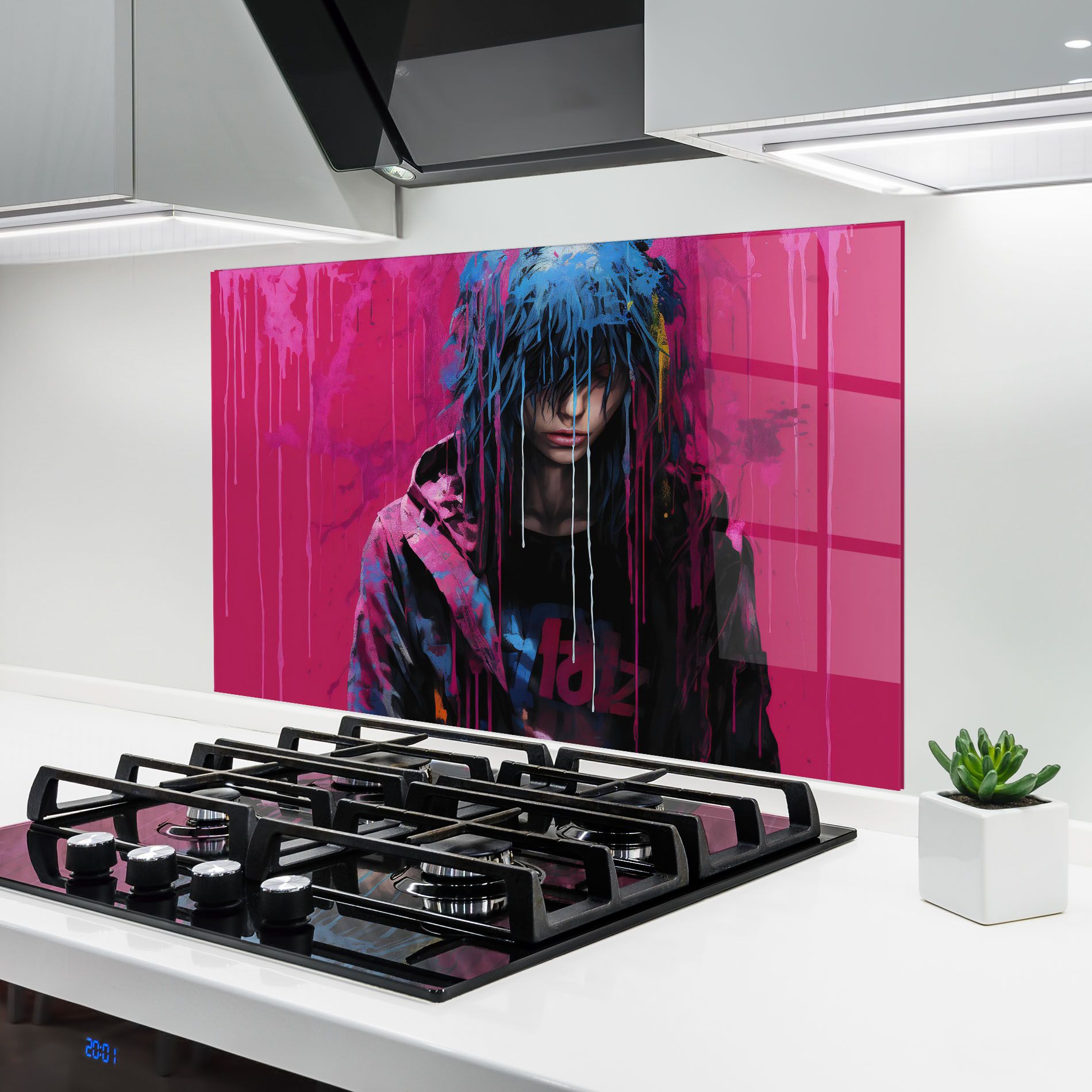 Blue Pink Falling Paint mockup 6