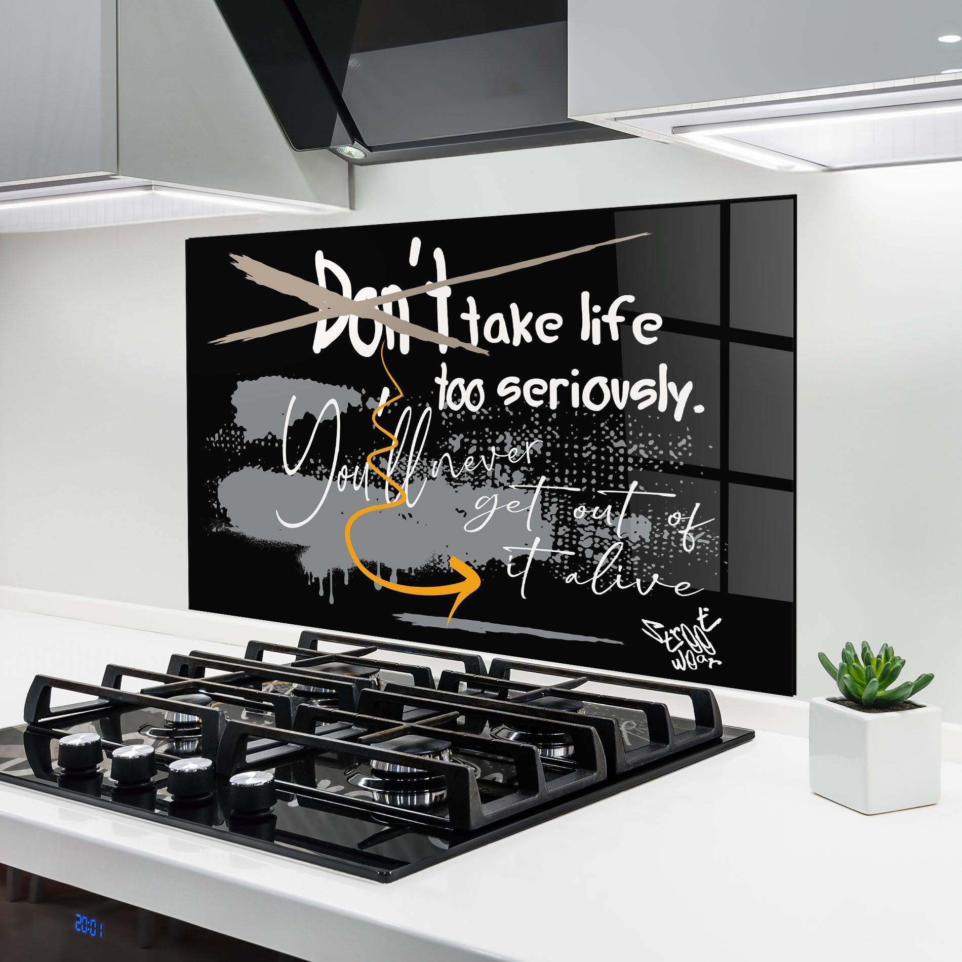 Grey Orange Graffiti mockup 6