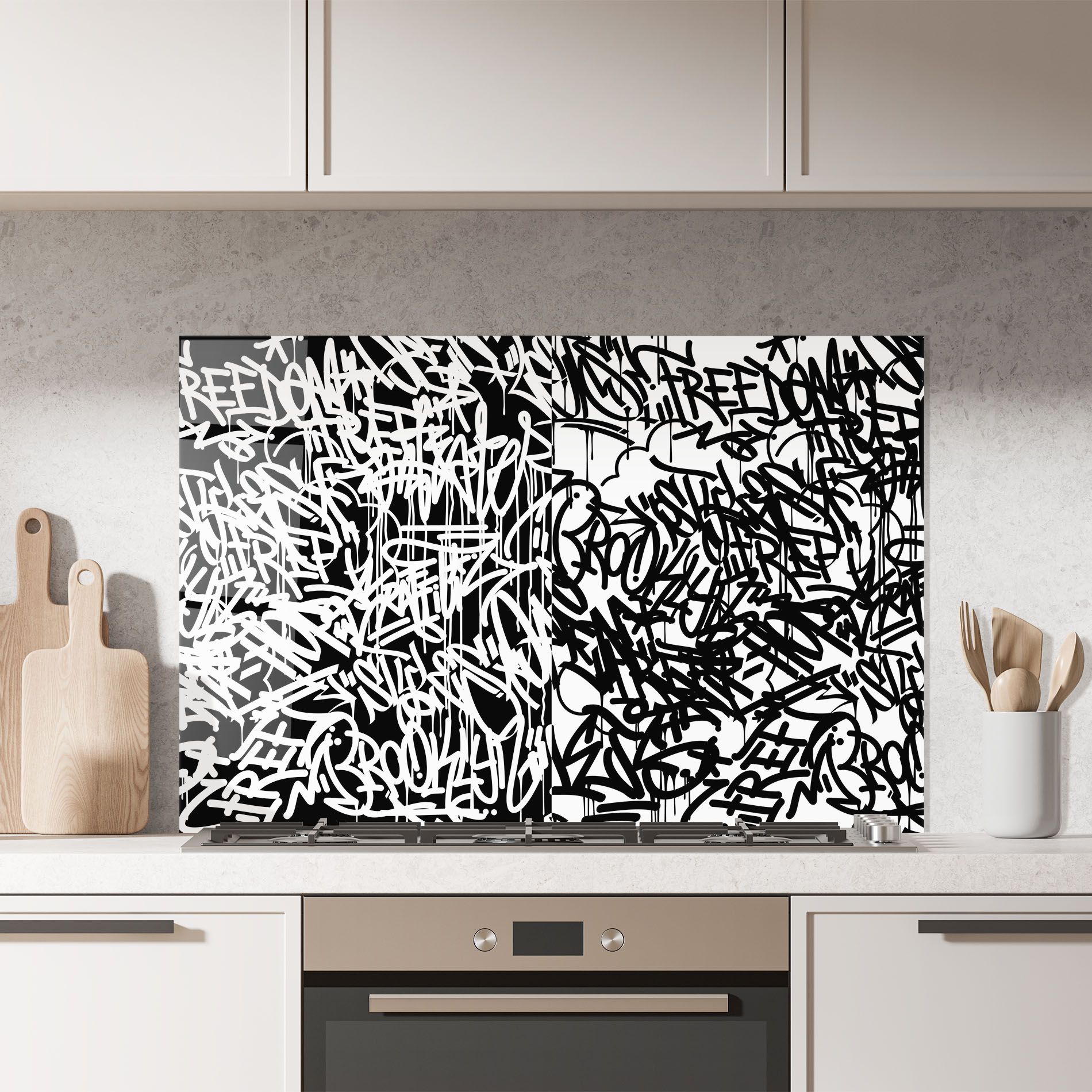 Black White Graffiti mockup 7