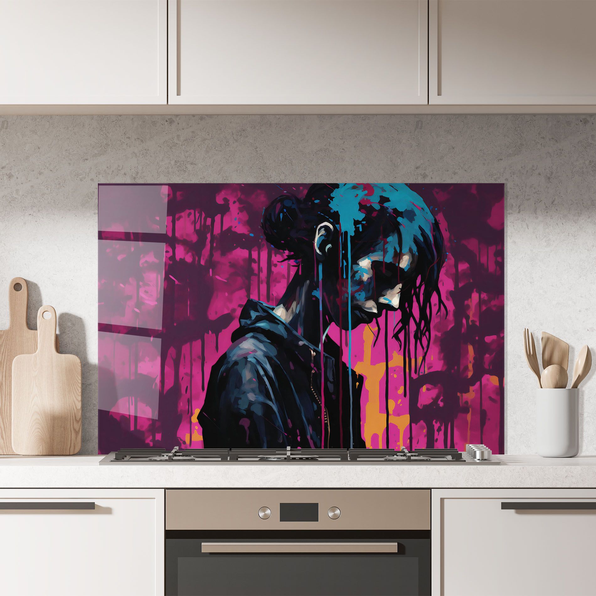 Blue Pink Paint Falling mockup 7