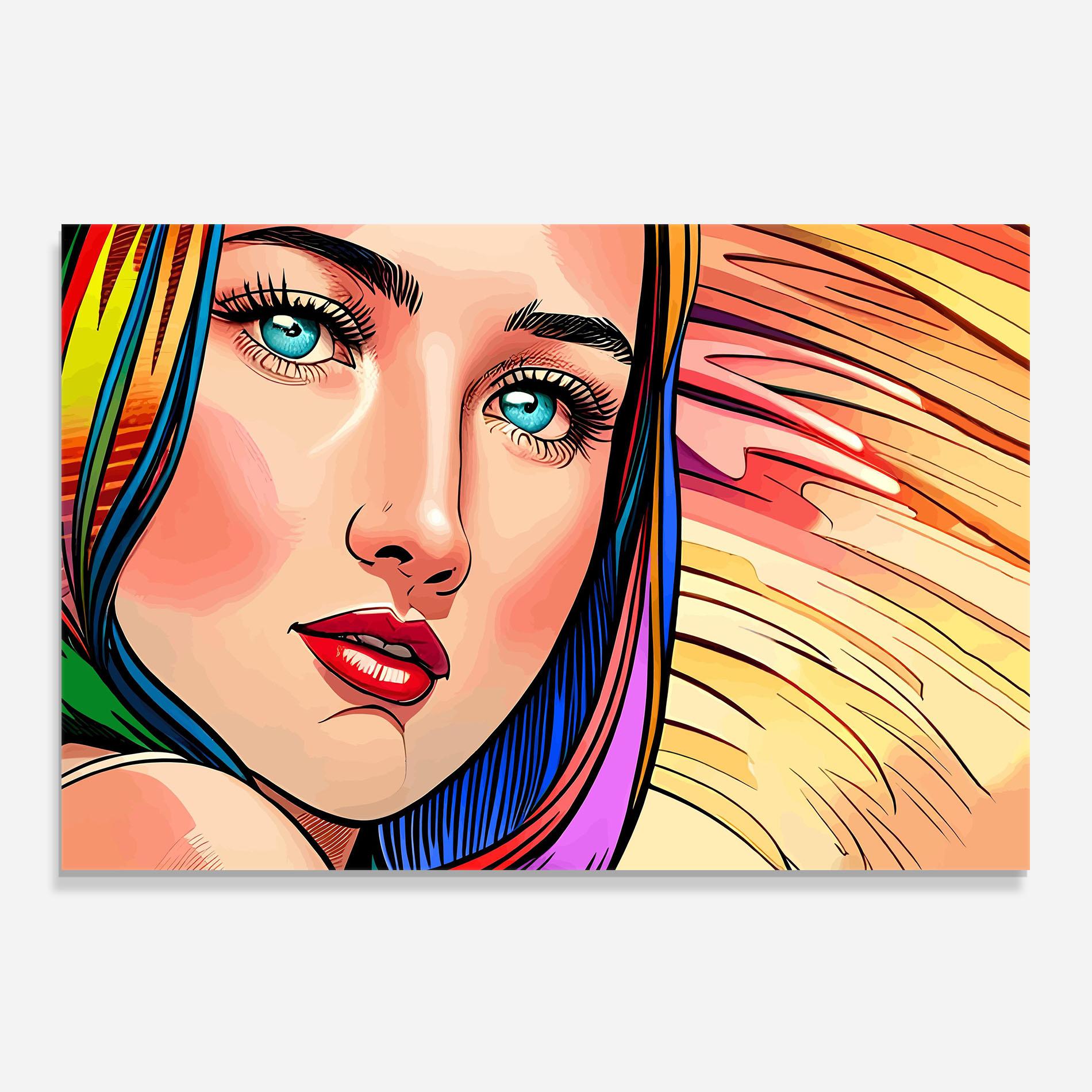 Konyhai üveg hátfal Big Pop Eyes mockup 0