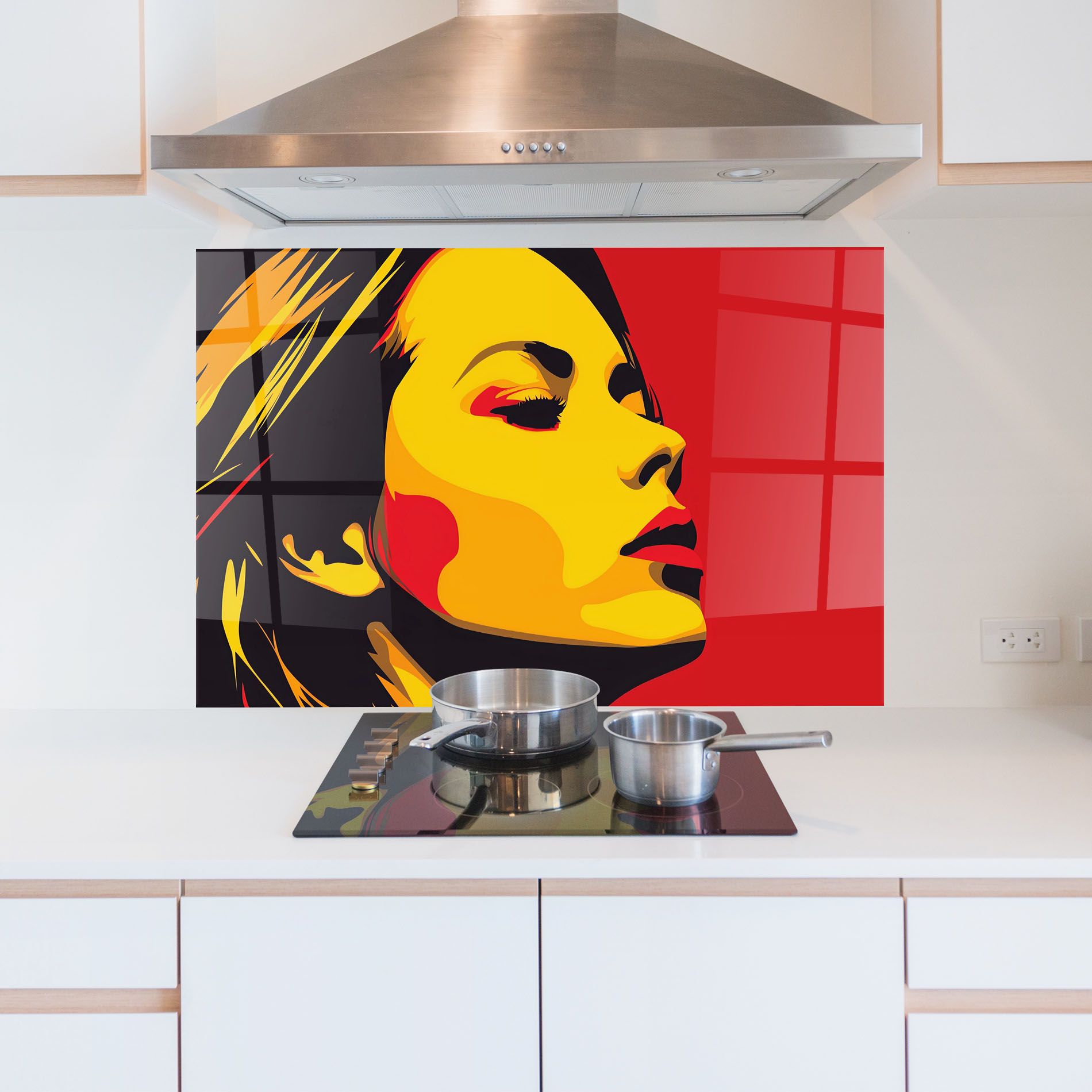 Pop Red Yellow Girl mockup 5