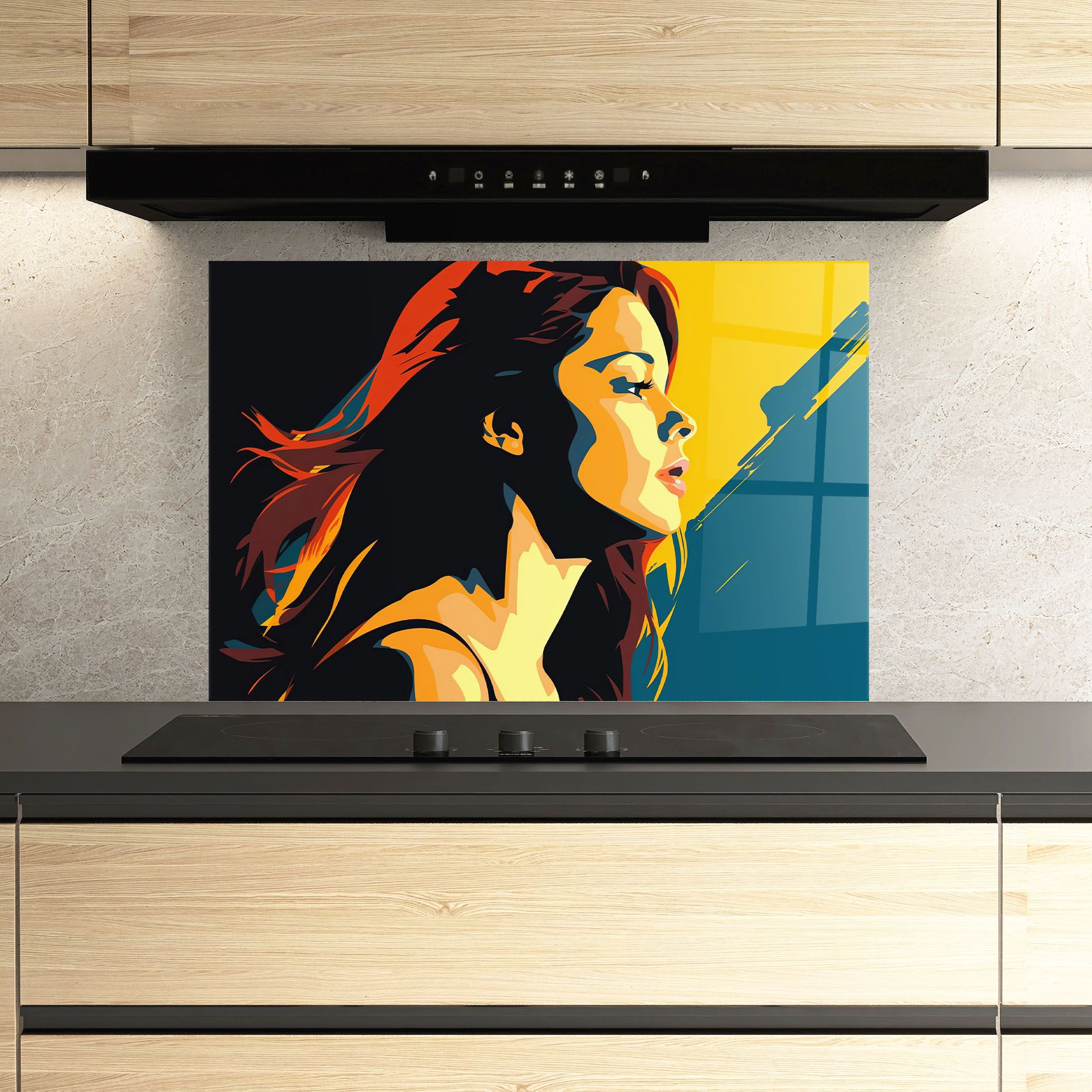 Blue Yellow Pop Art mockup 3