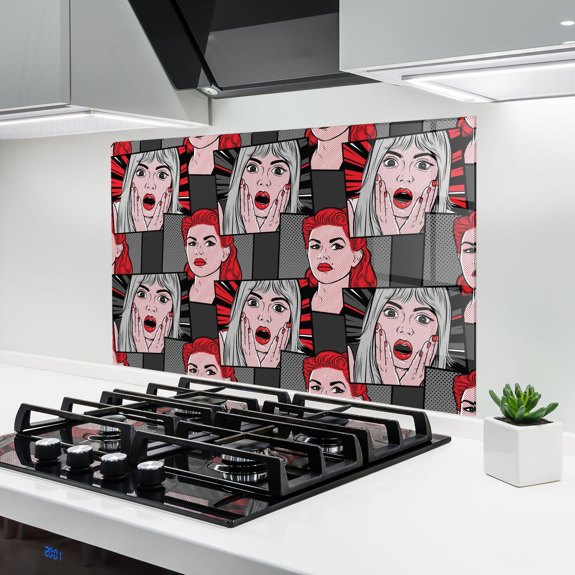 Grey Red Pop Art mockup 6