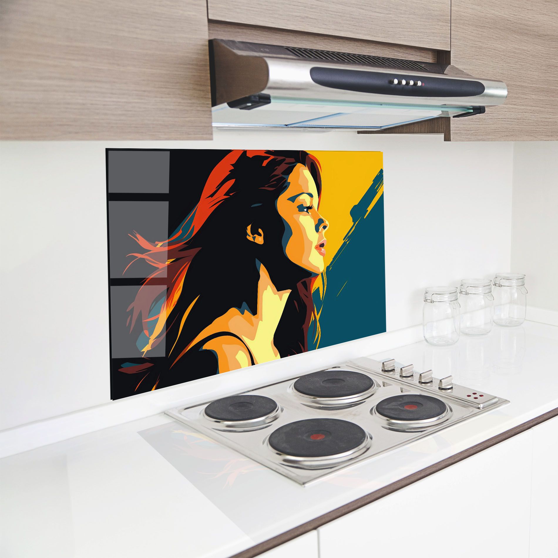 Blue Yellow Pop Art mockup 8