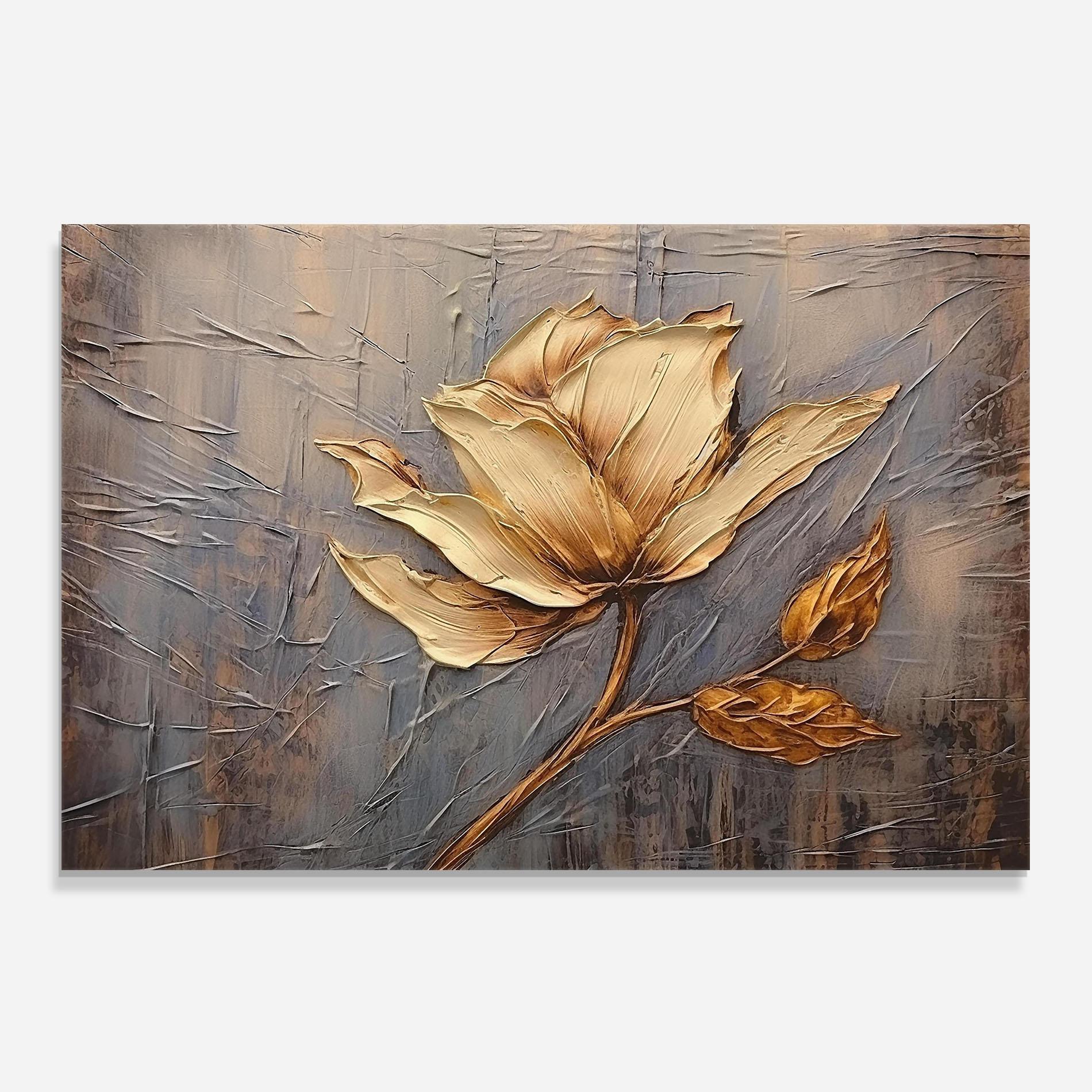 Konyhai üveg hátfal Cream Rose On Blue mockup 0