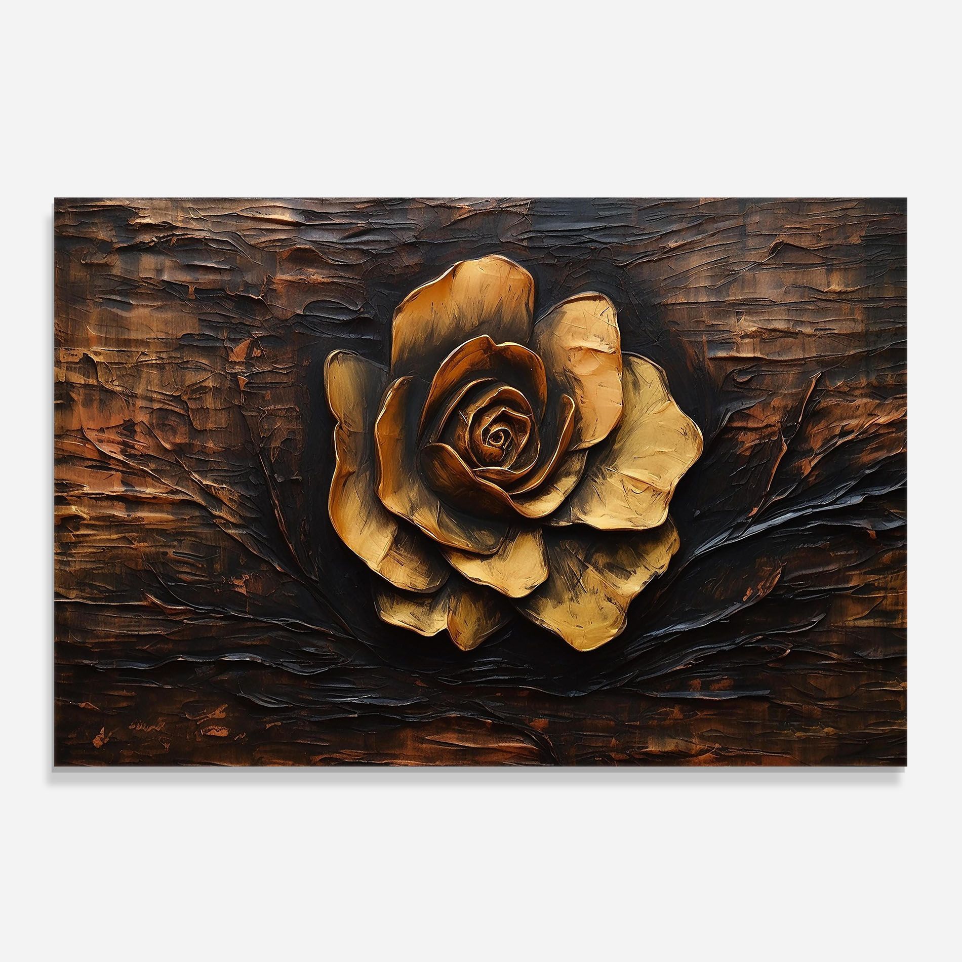 Gold Rose On Wood mockup 0