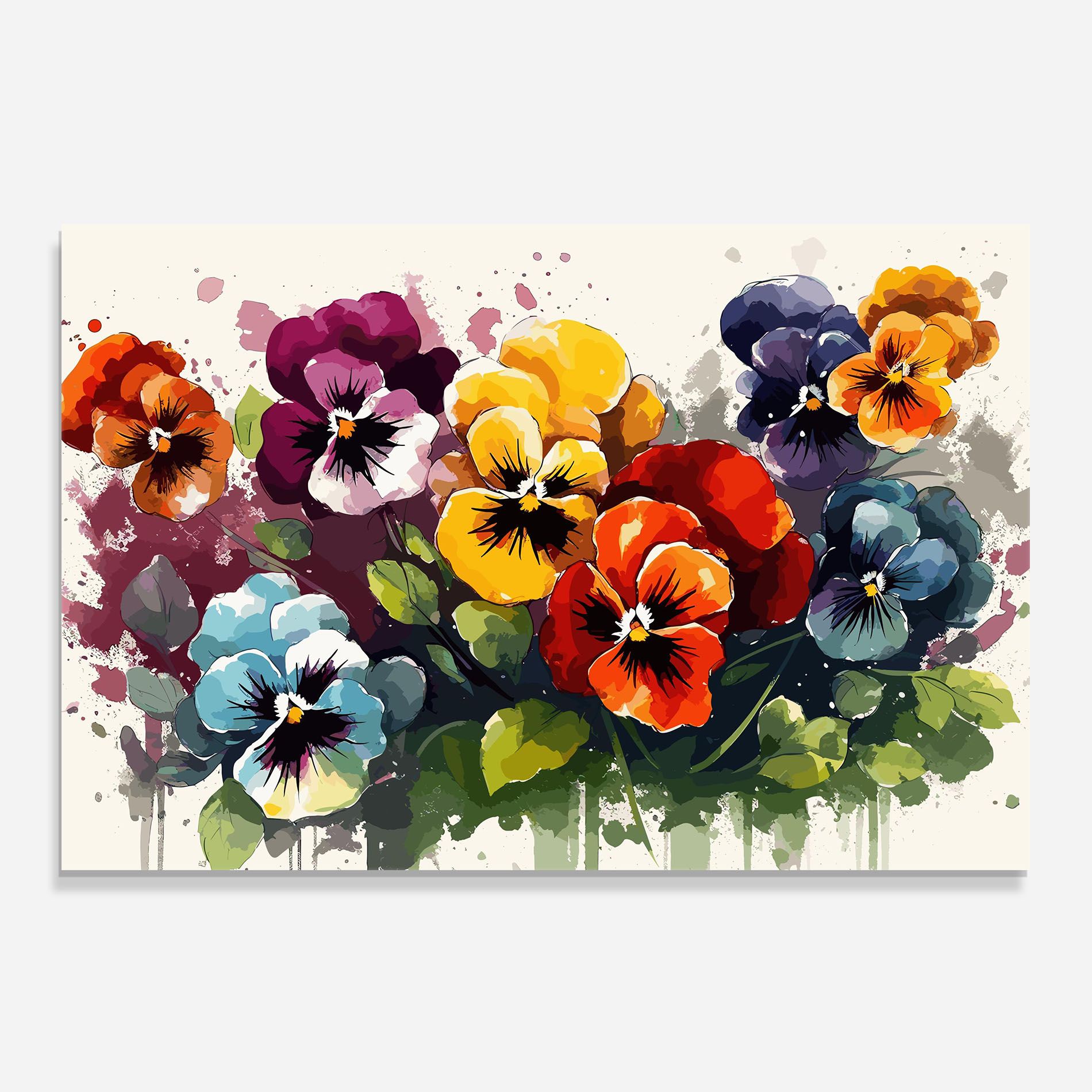 Mix Paint Flowers mockup 0