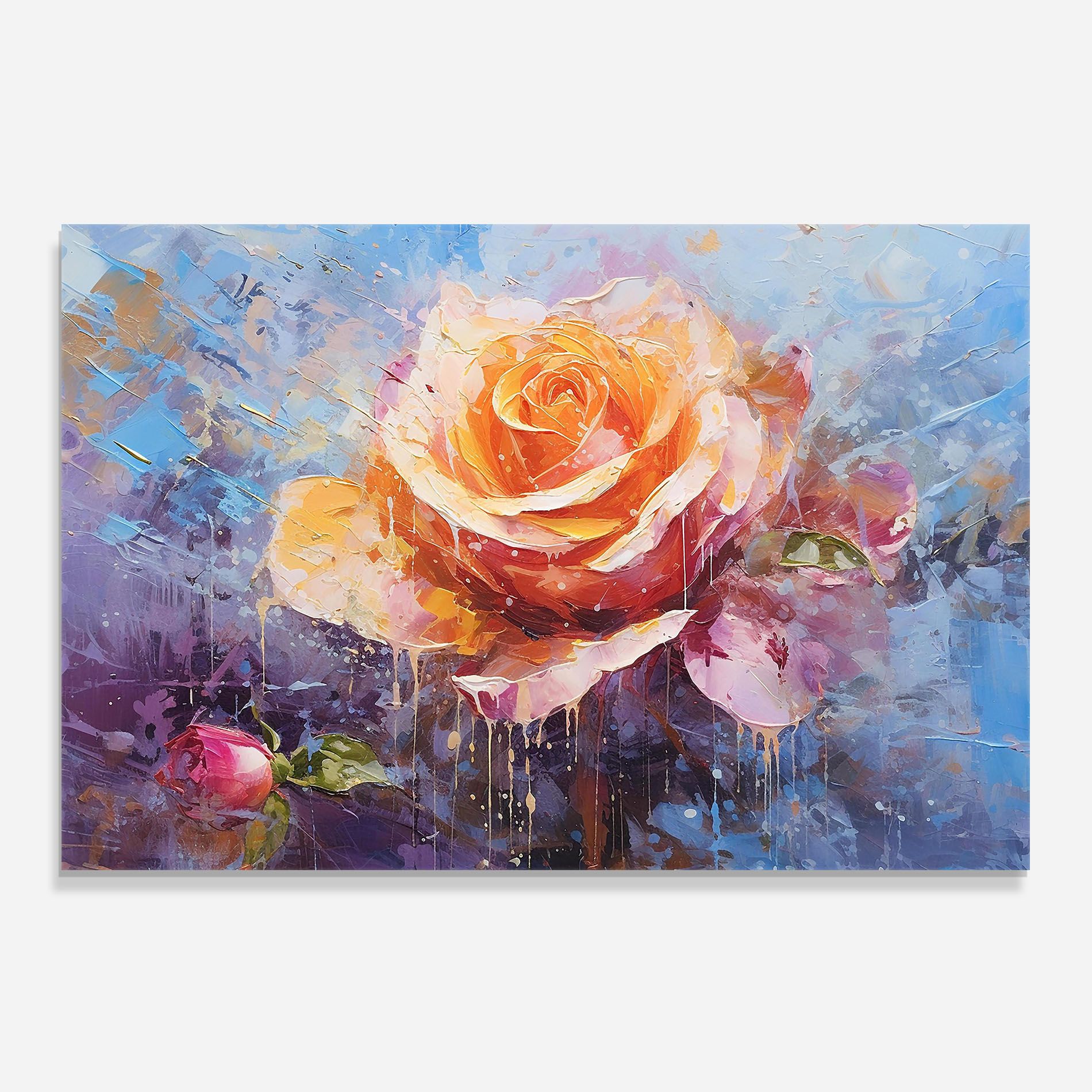 Orange Pink Peony Art mockup 0