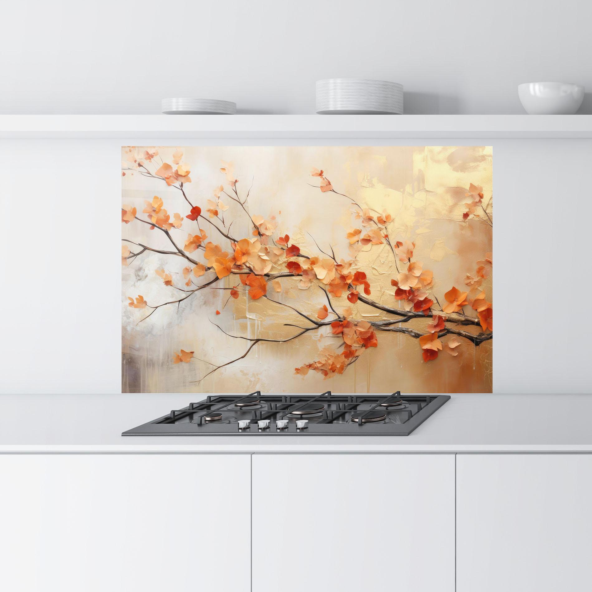 Konyhai üveg hátfal Autumn Nature Art mockup 9