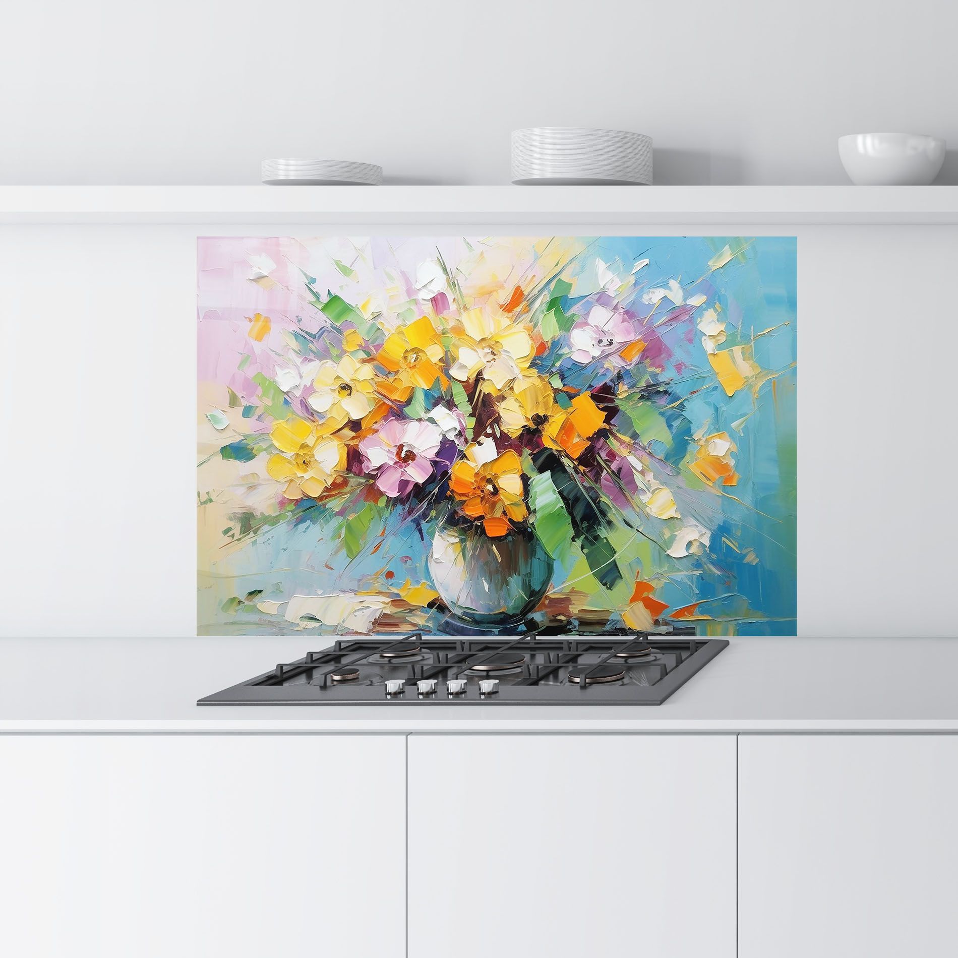 Colorfull Flowers Painting mockup 9