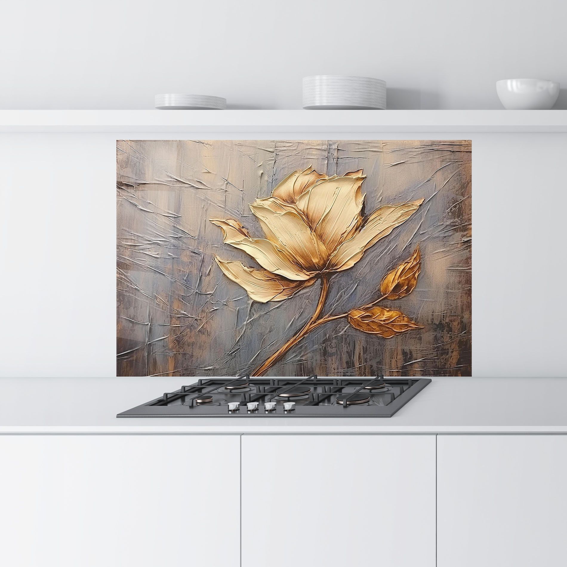 Cream Rose On Blue mockup 9