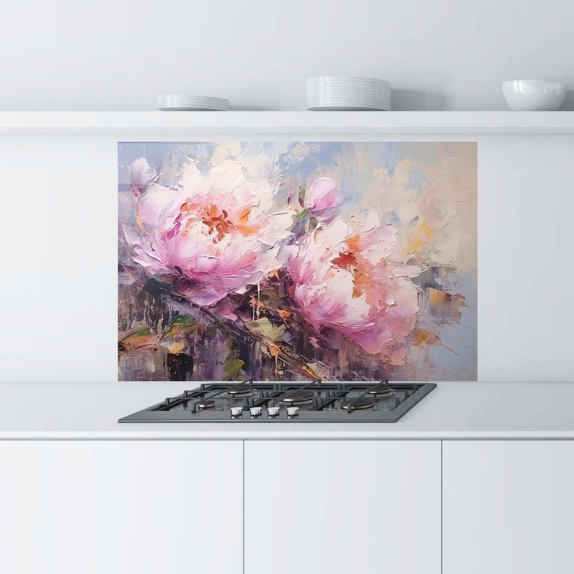Konyhai üveg hátfal Peony Art mockup 9