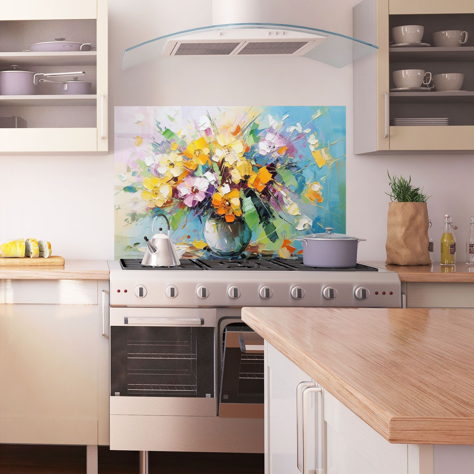 Colorfull Flowers Painting mockup 1