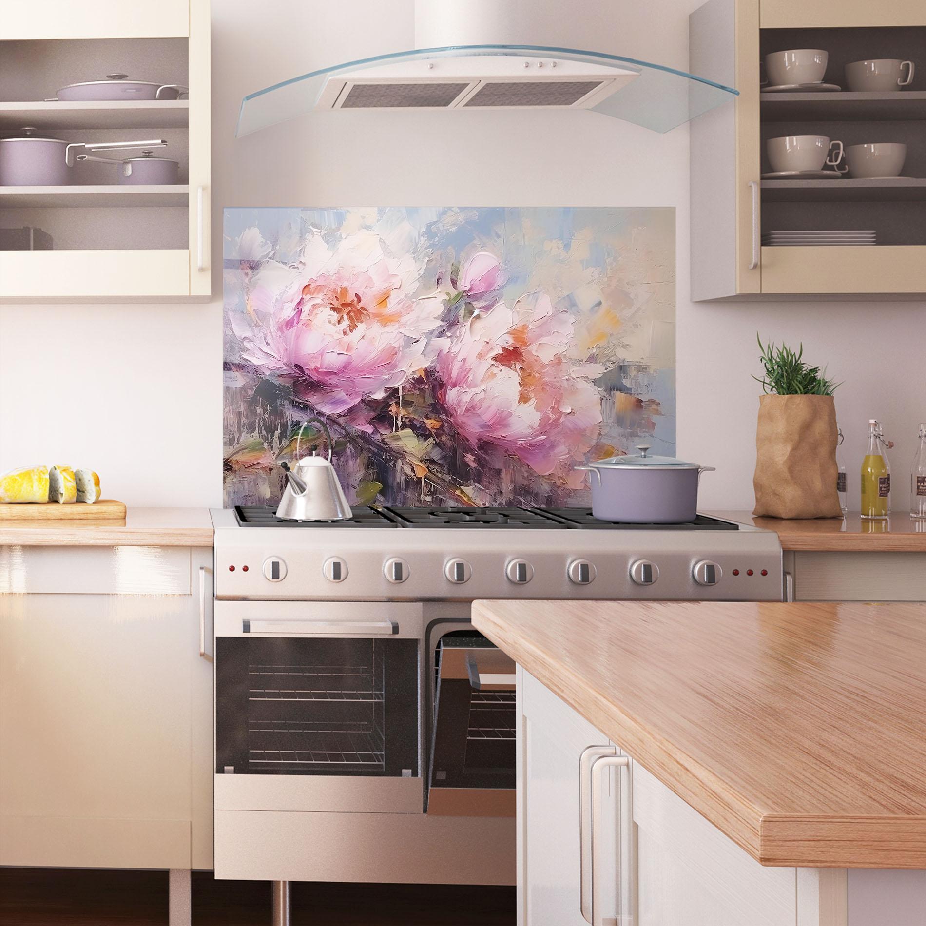 Konyhai üveg hátfal Peony Art mockup 1