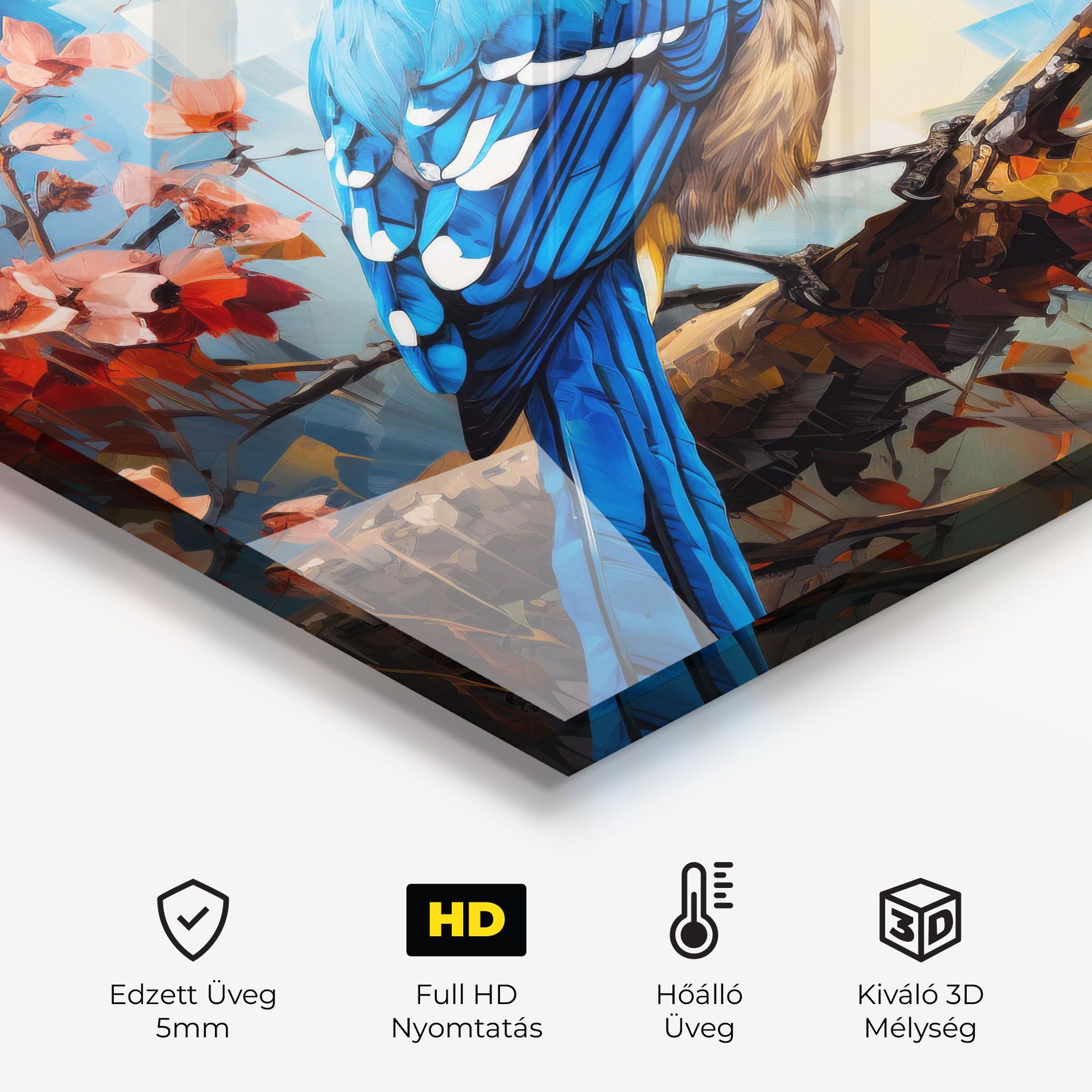 Blue Bird Sitting Art mockup 2