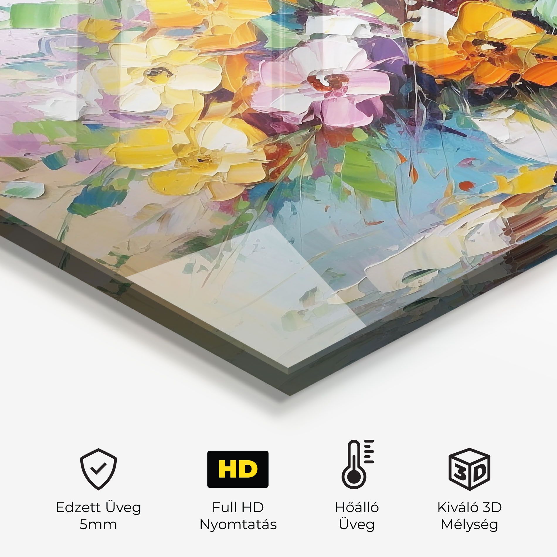 Colorfull Flowers Painting mockup 2