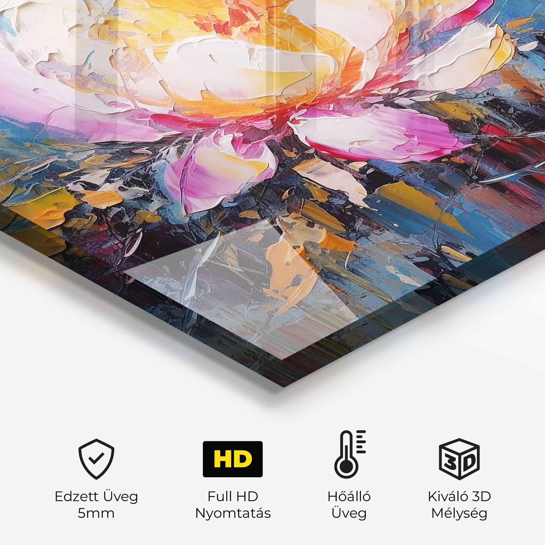 Pink Orange Peony Art mockup 2