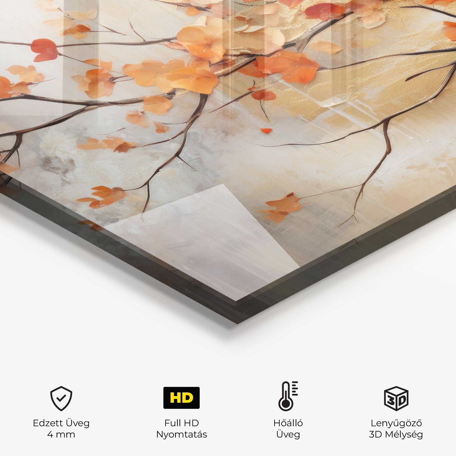 Konyhai üveg hátfal Autumn Nature Art mockup 2