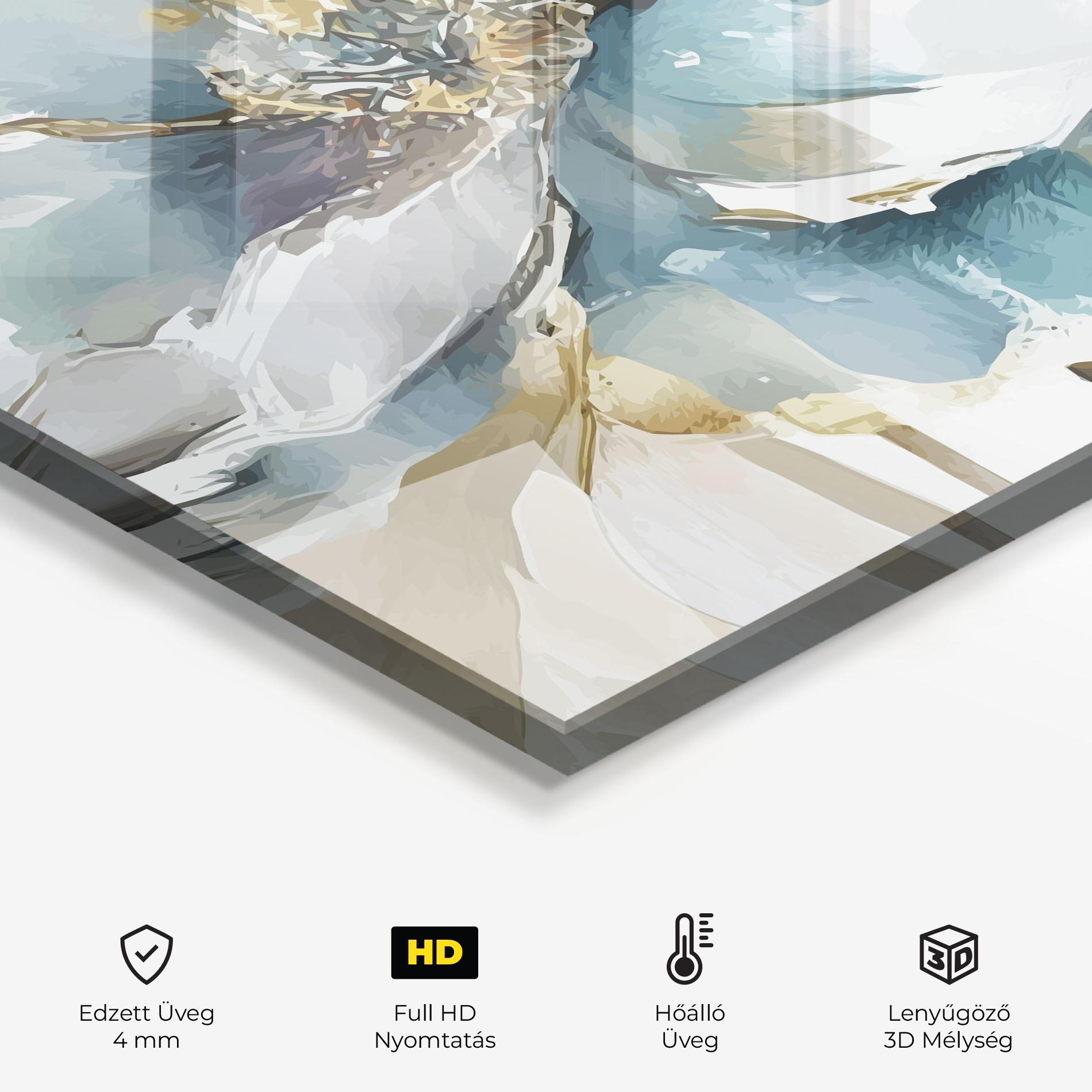 Konyhai üveg hátfal Flower Mix Art mockup 2