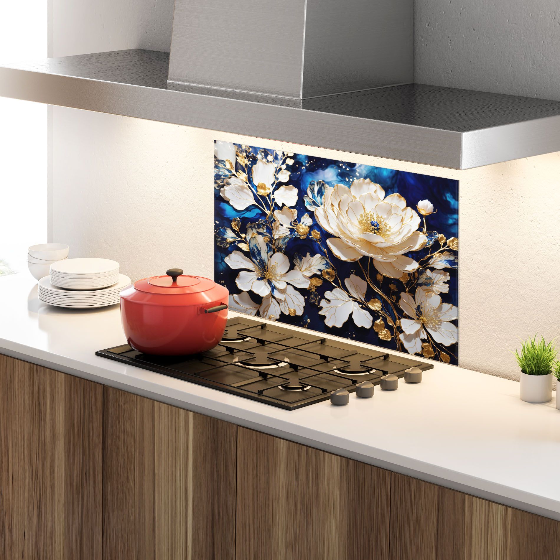 Beautiful Golden White Rose mockup 4