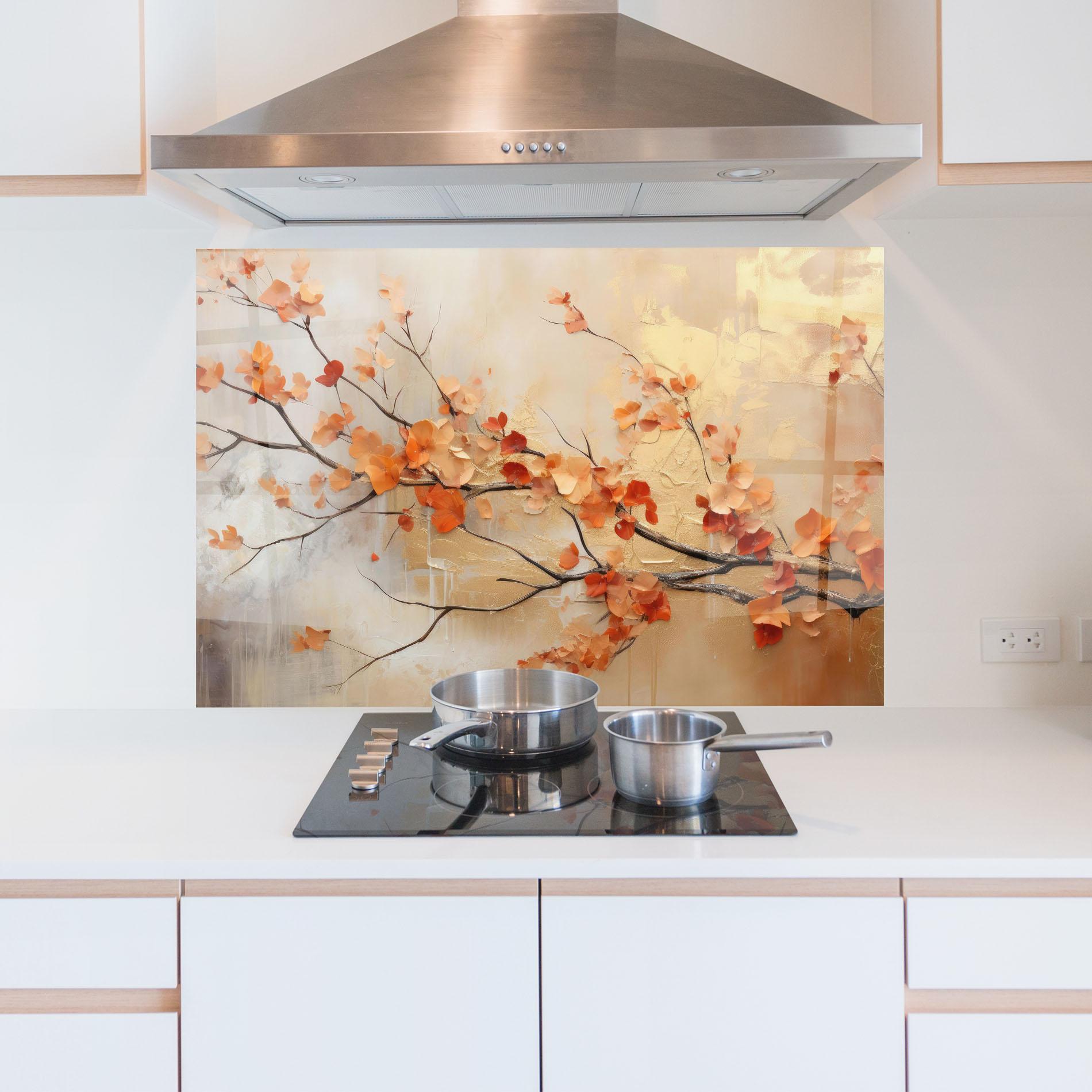 Konyhai üveg hátfal Autumn Nature Art mockup 5