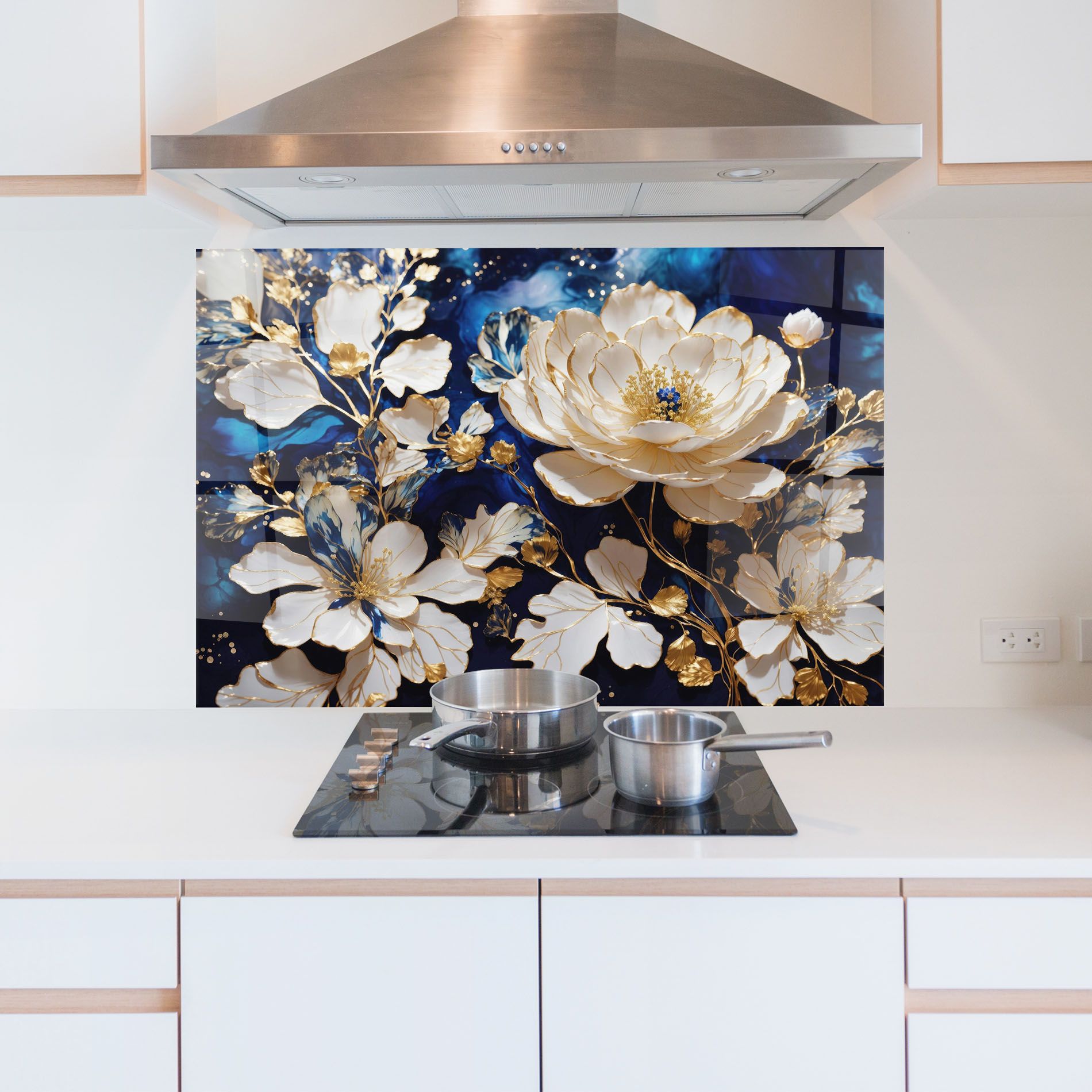 Beautiful Golden White Rose mockup 5