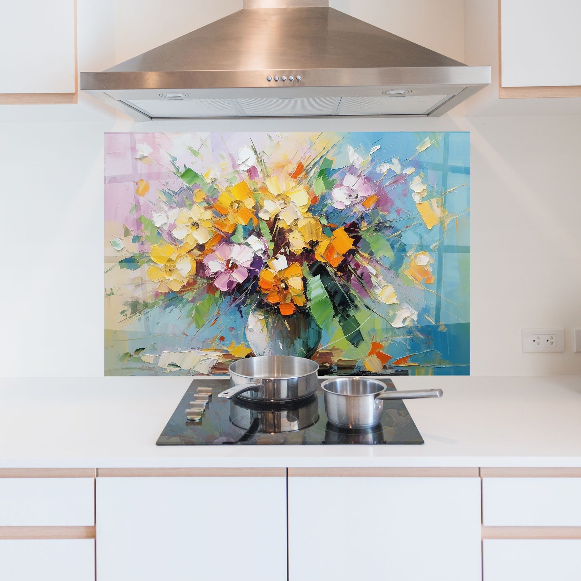 Colorfull Flowers Painting mockup 5