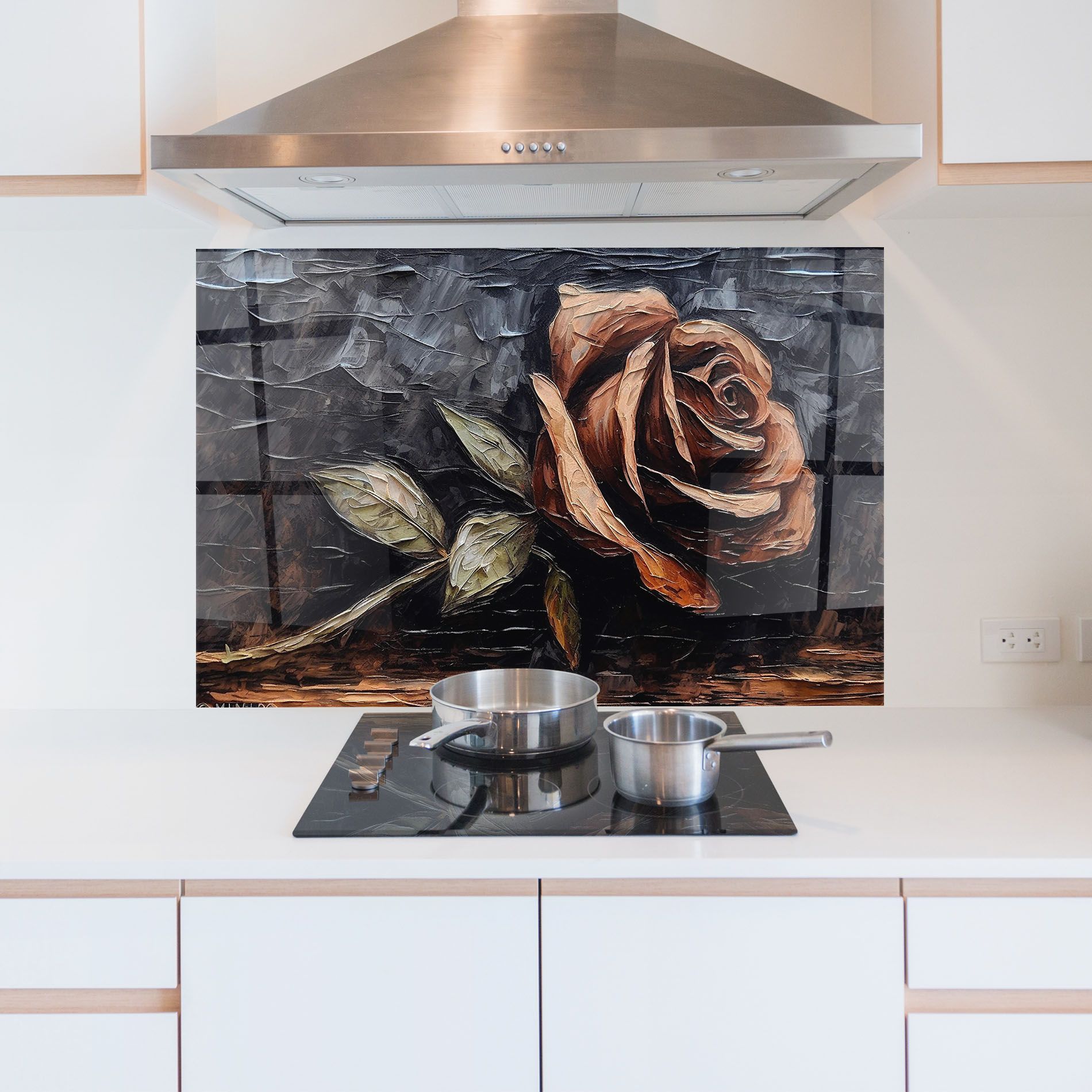 Dirty Red Rose Art mockup 5