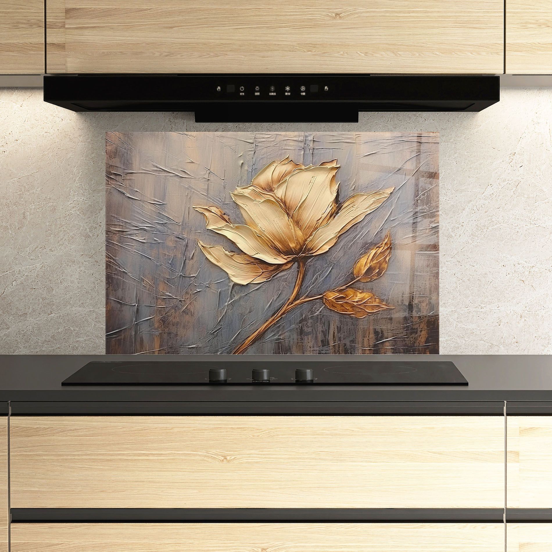 Cream Rose On Blue mockup 3