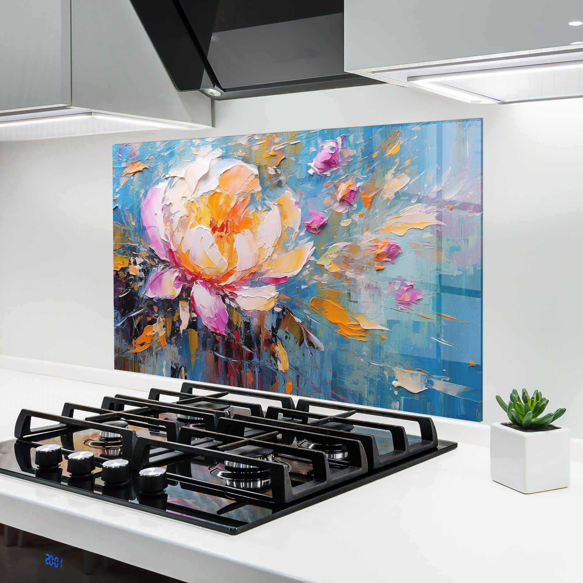 Pink Orange Peony Art mockup 6