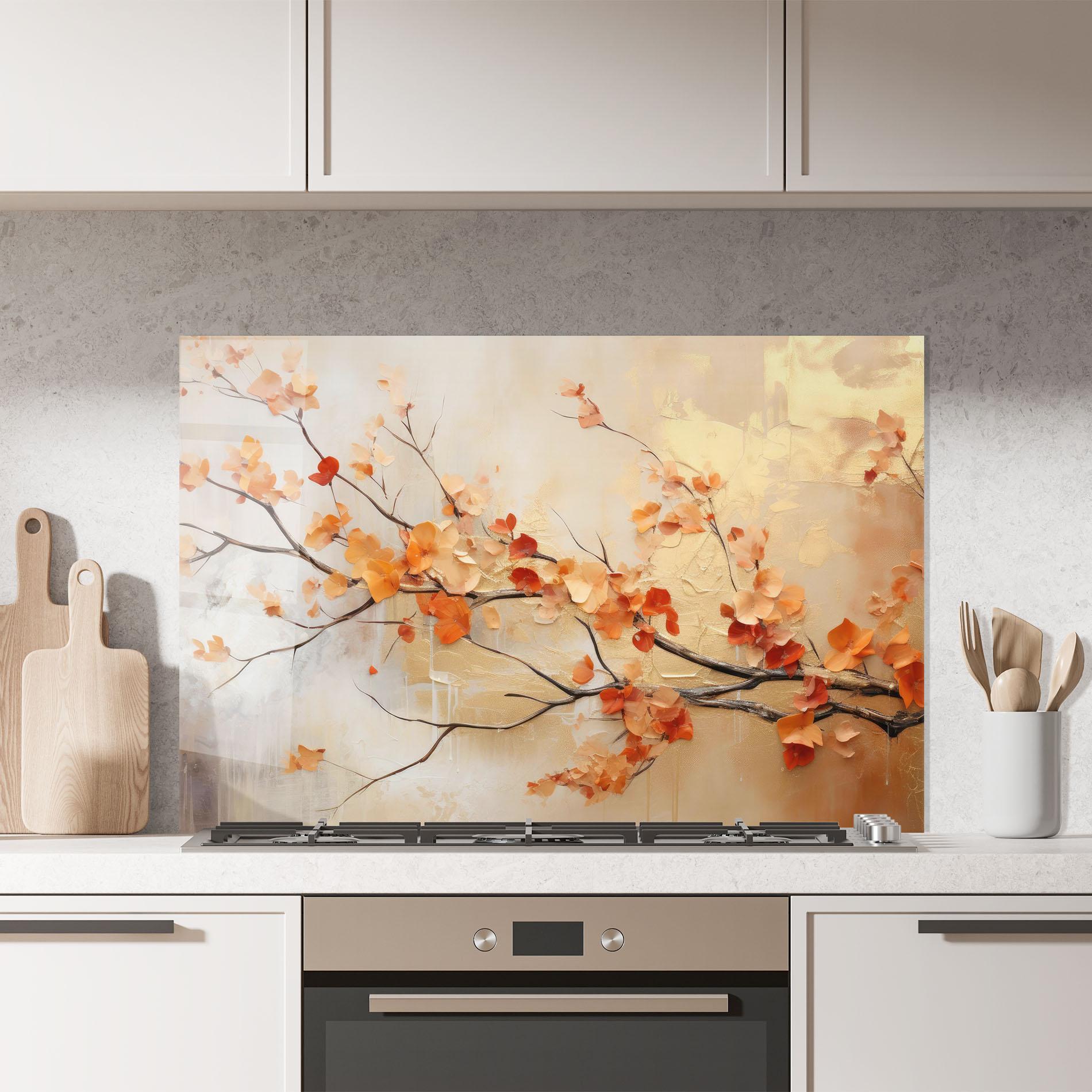 Konyhai üveg hátfal Autumn Nature Art mockup 7