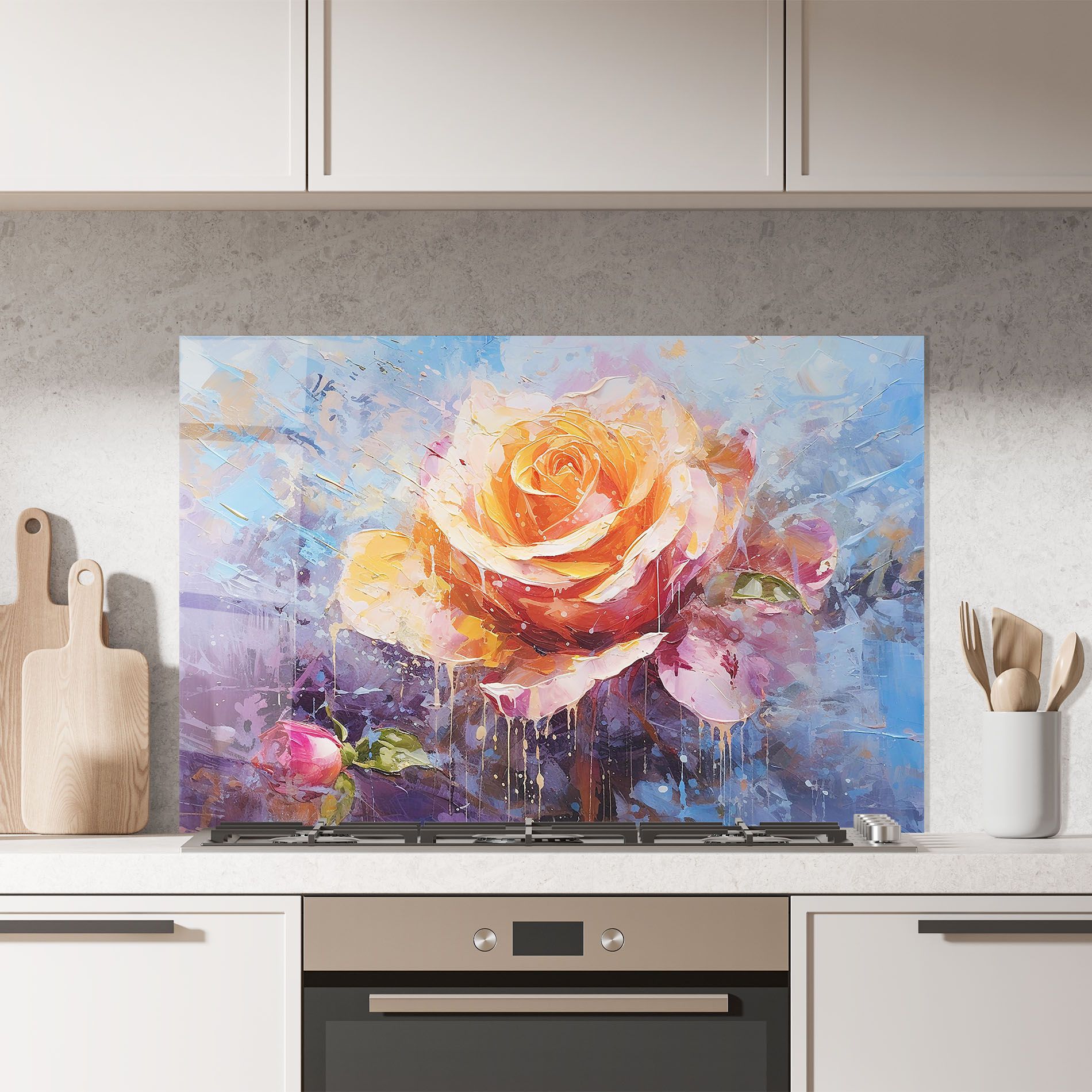 Orange Pink Peony Art mockup 7