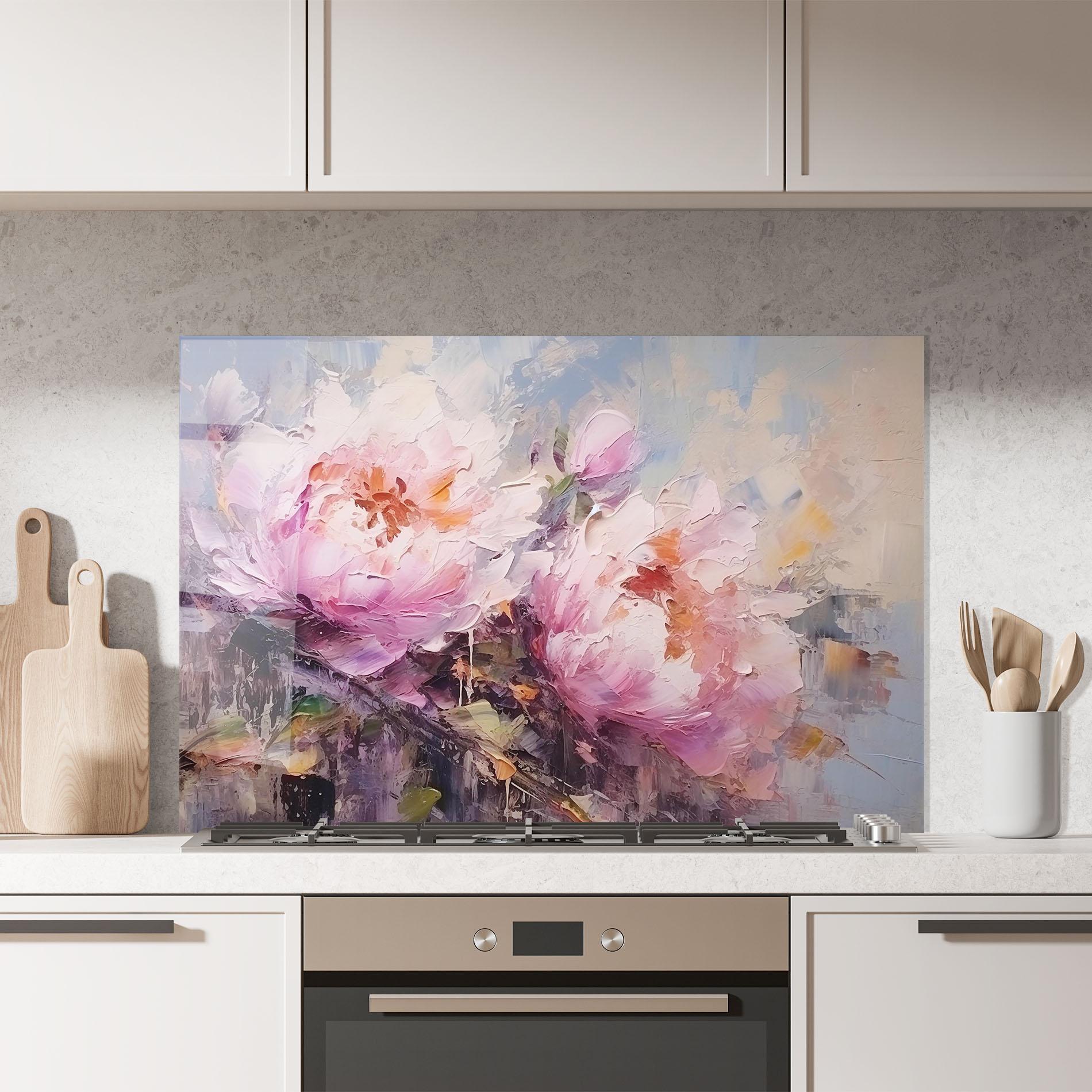 Konyhai üveg hátfal Peony Art mockup 7