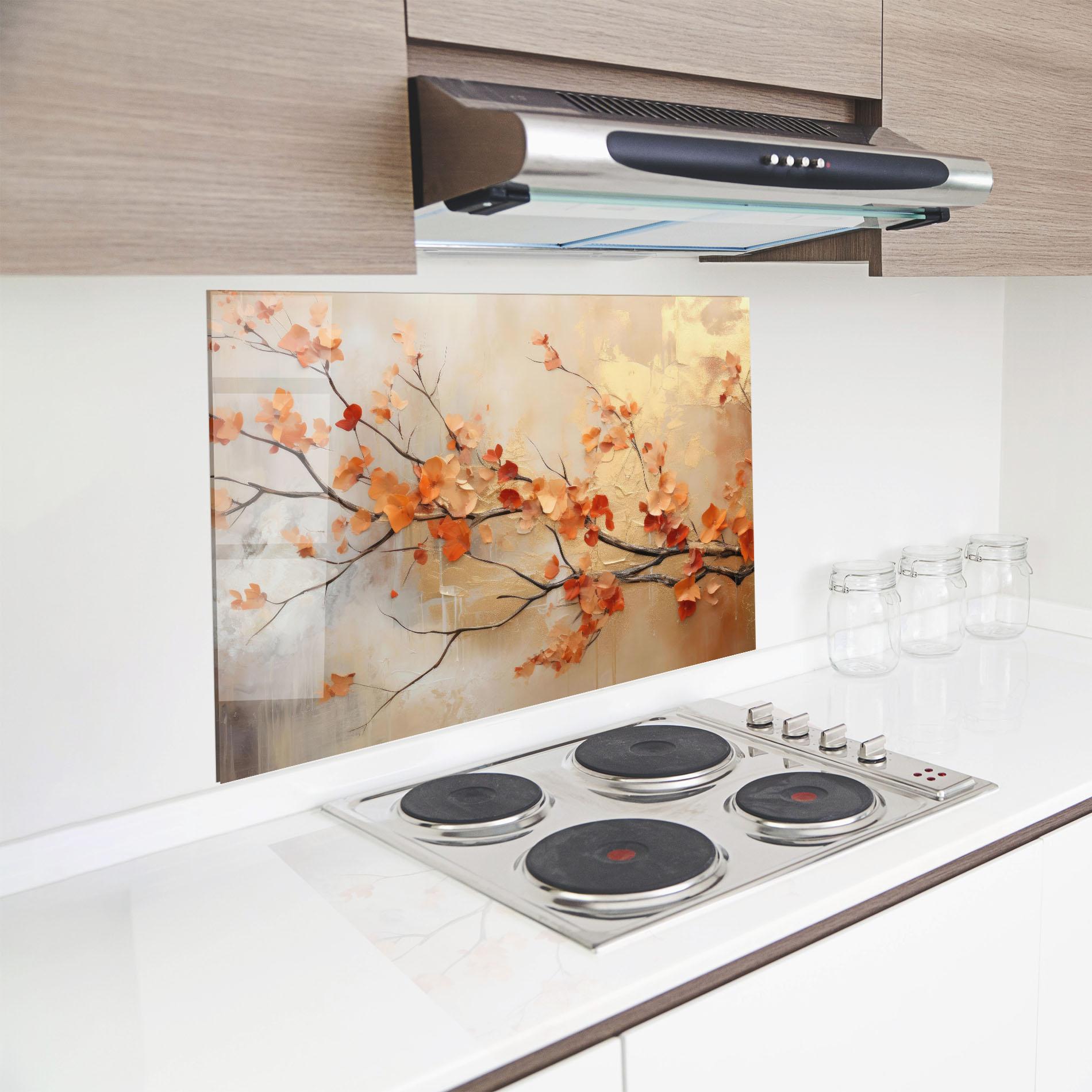 Konyhai üveg hátfal Autumn Nature Art mockup 8