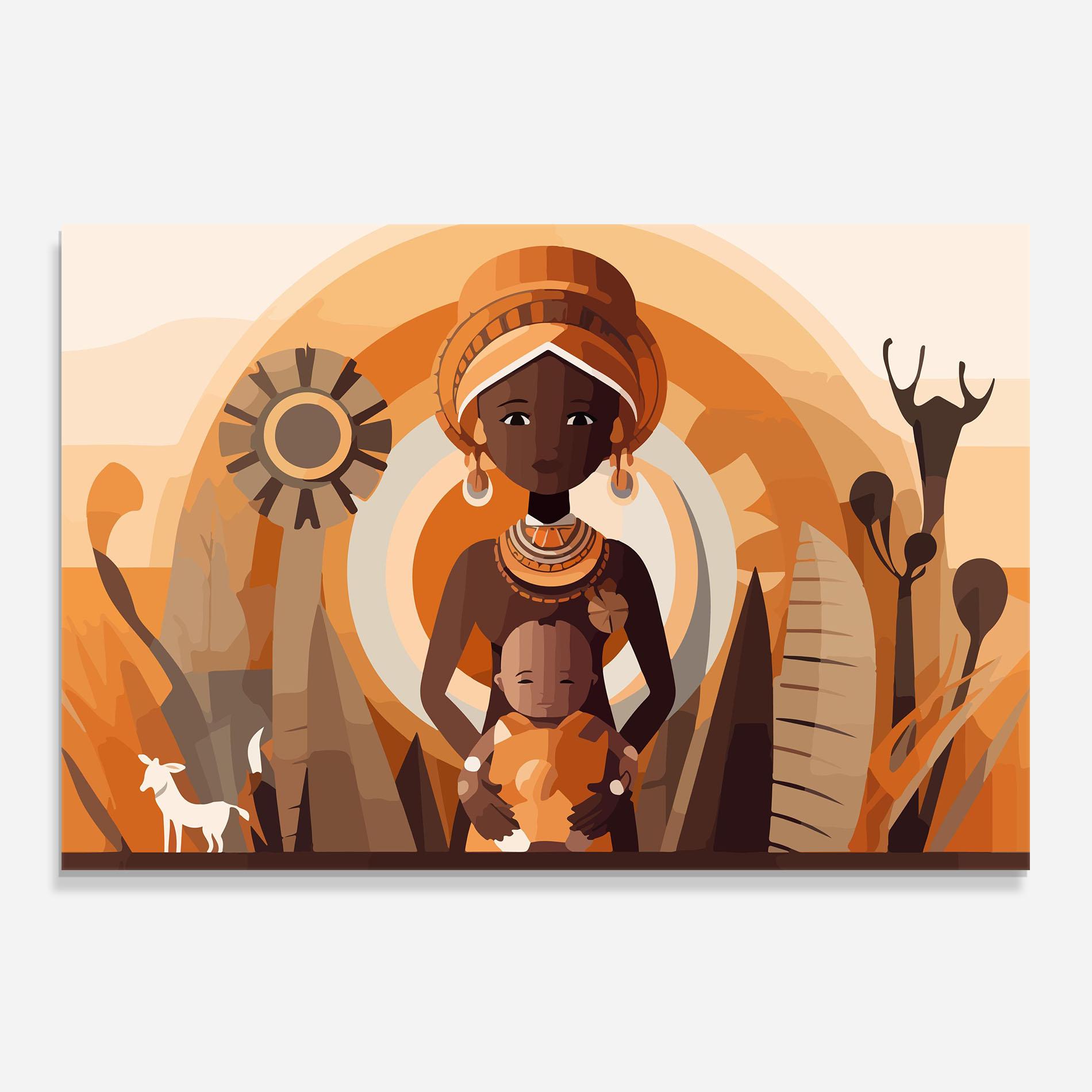 Konyhai üveg hátfal African Baby mockup 0
