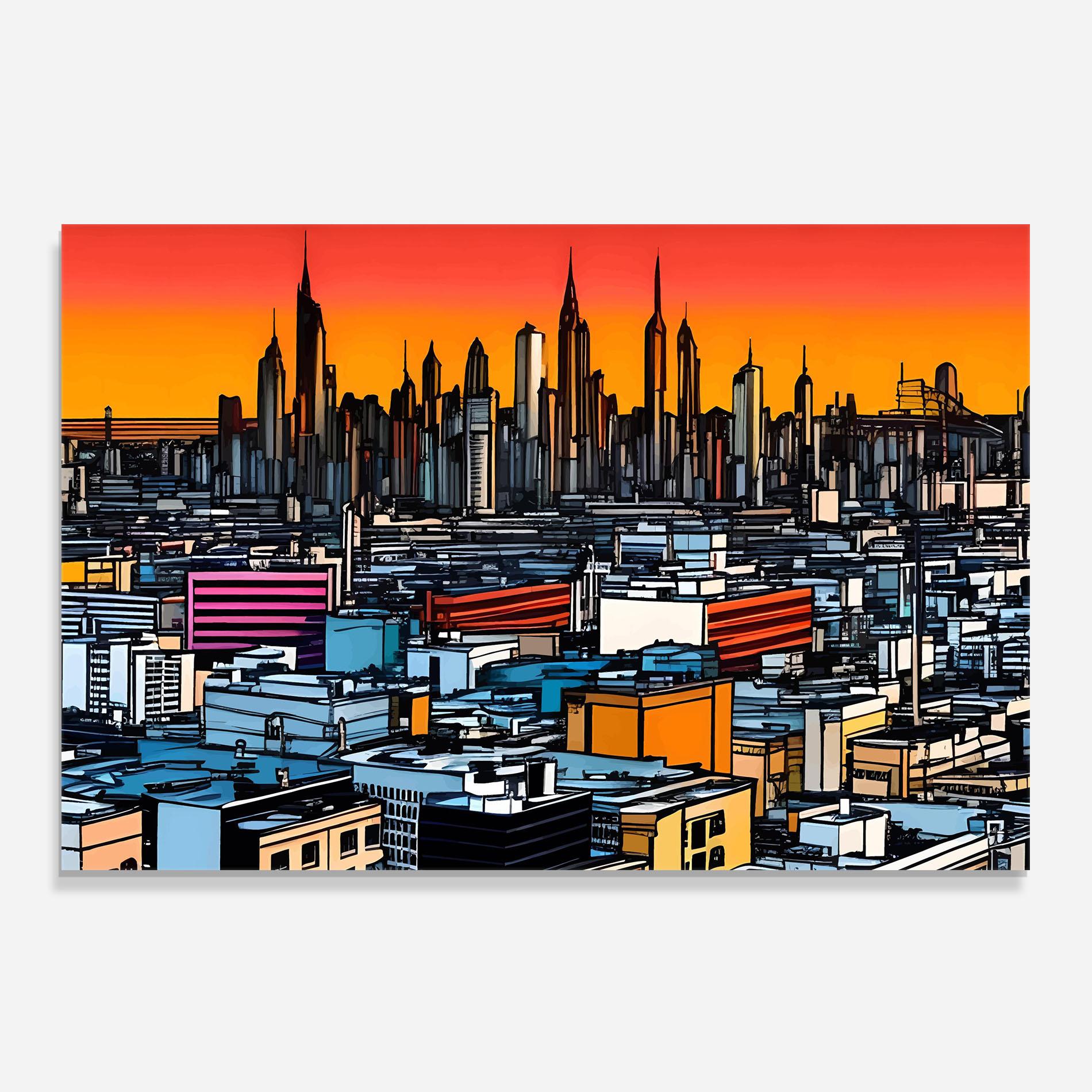 Konyhai üveg hátfal African Skyline mockup 0