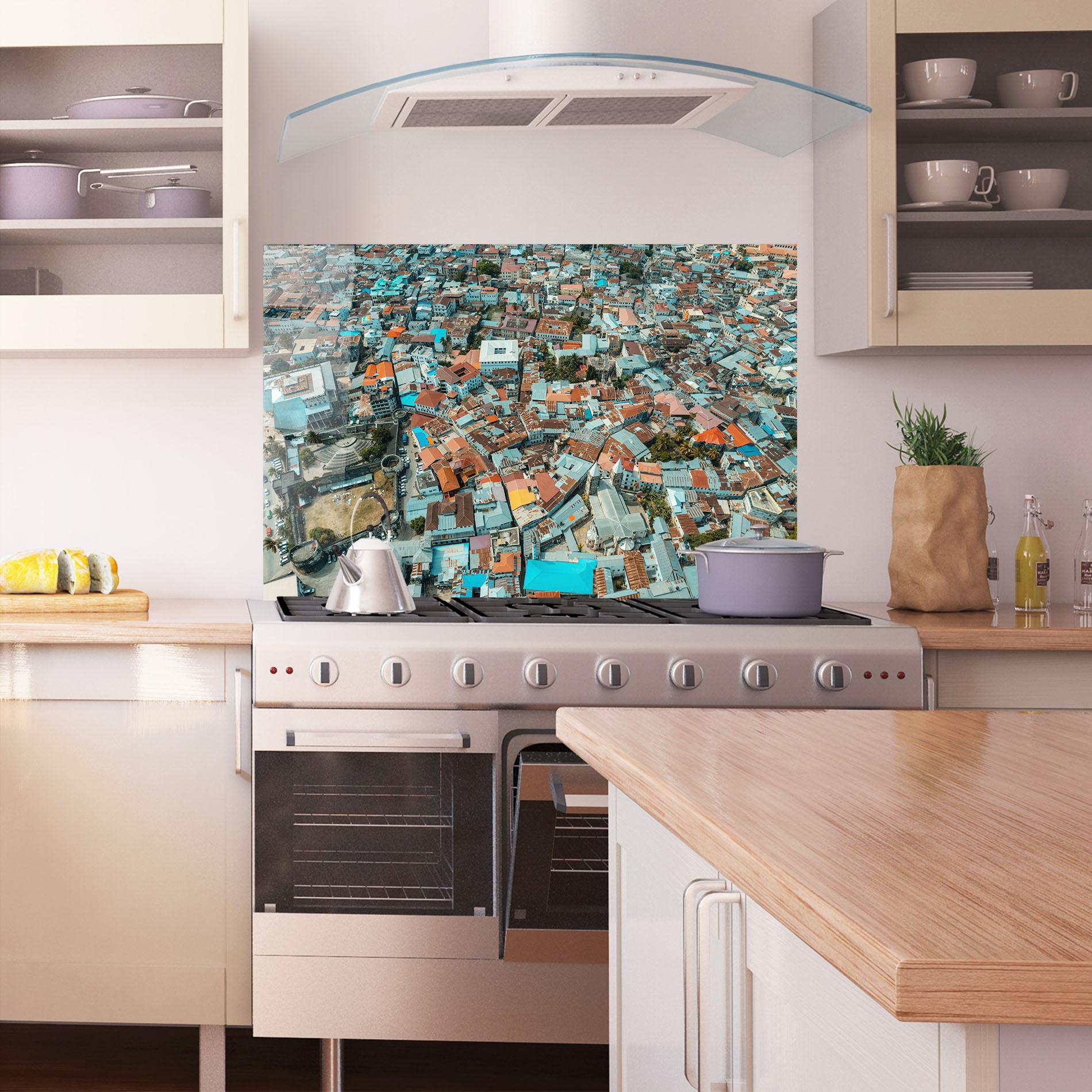 Konyhai üveg hátfal Island View Tanzania mockup 1