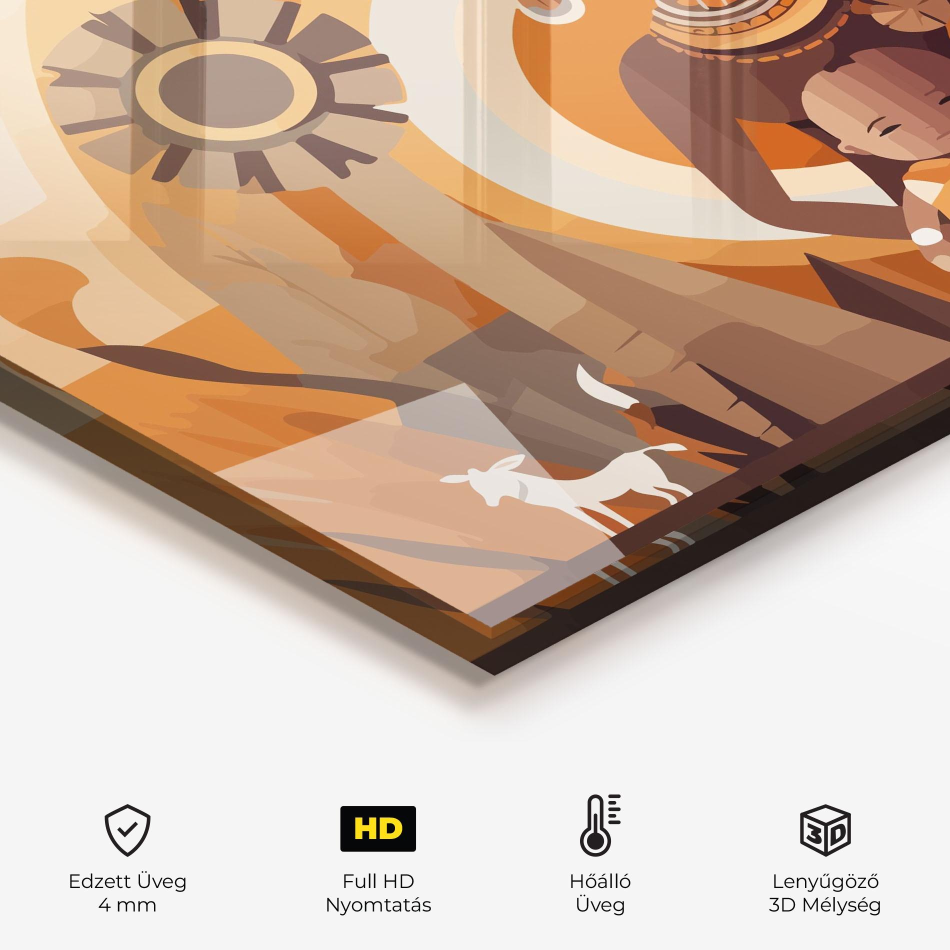 Konyhai üveg hátfal African Baby mockup 2