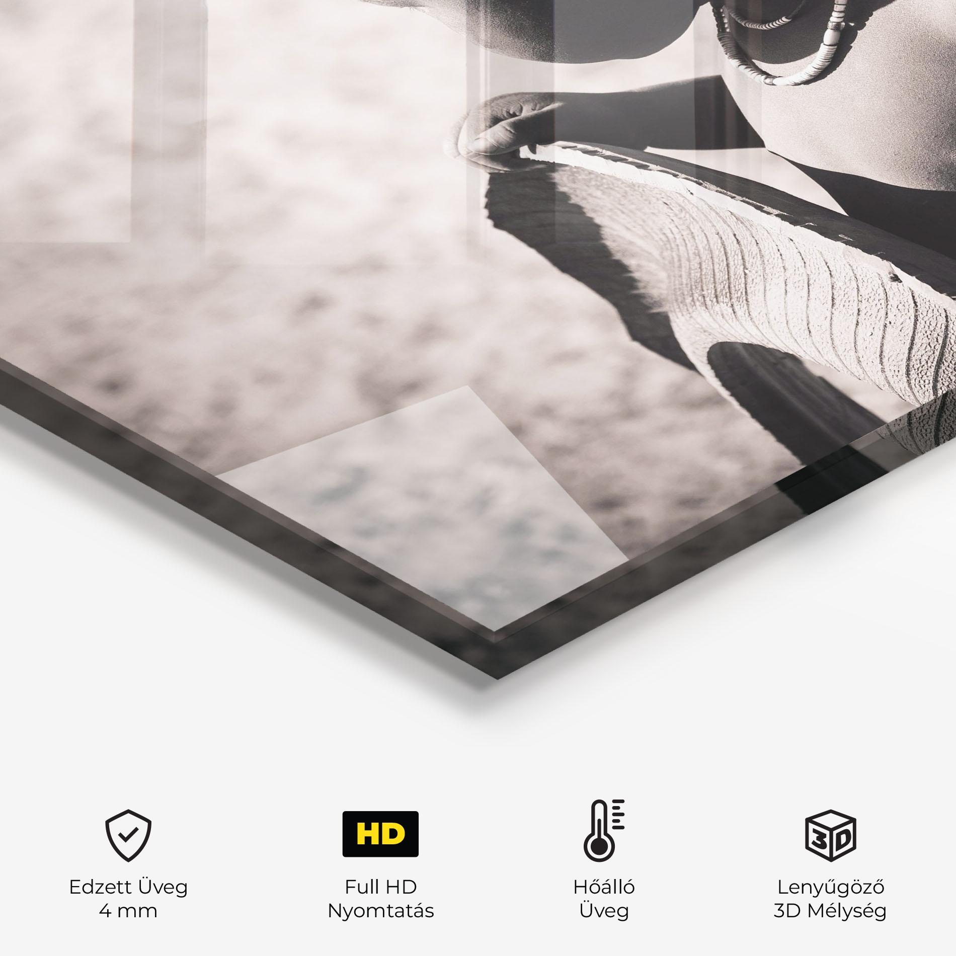 Konyhai üveg hátfal African Little Child mockup 2