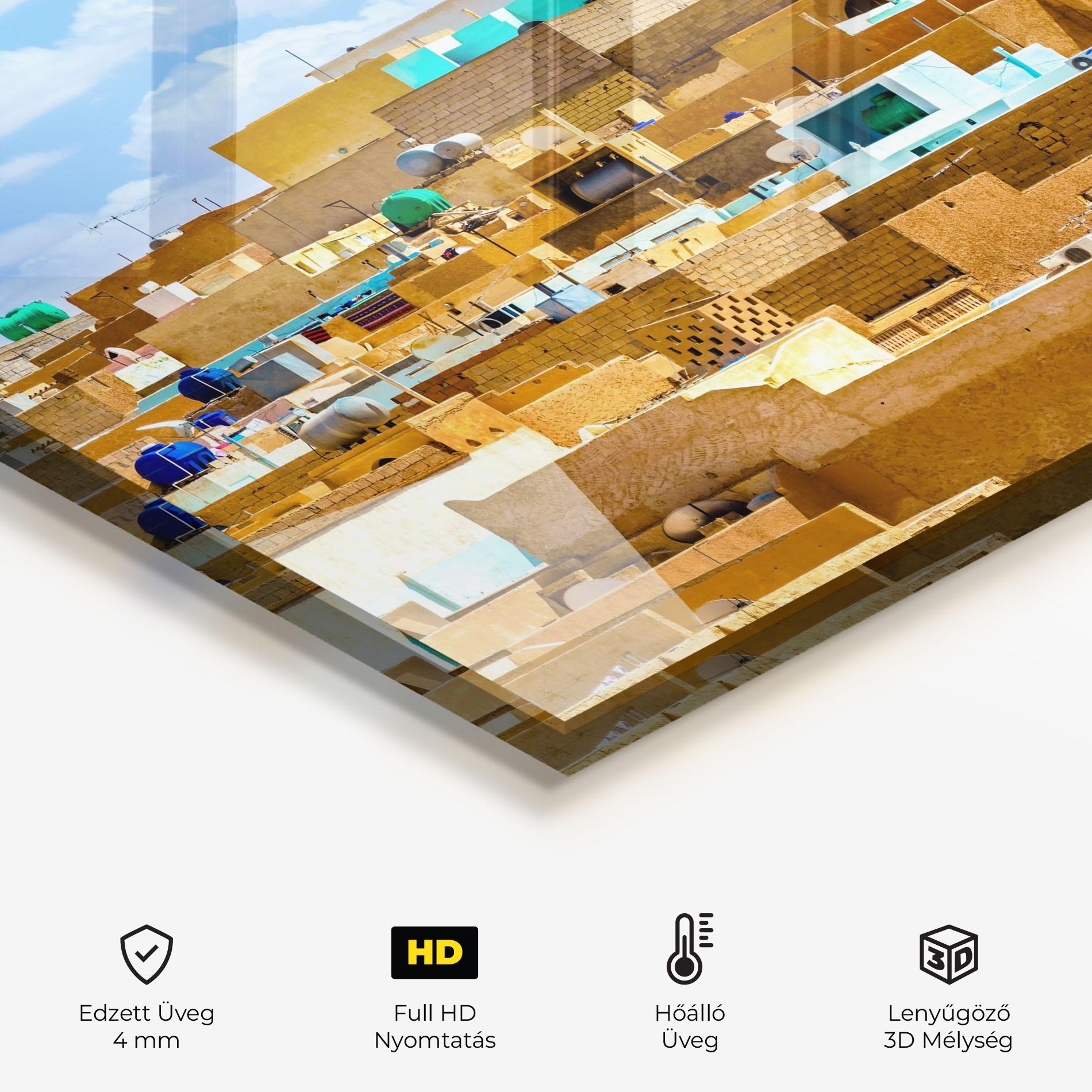 Konyhai üveg hátfal Atteuf Ancient Town mockup 2