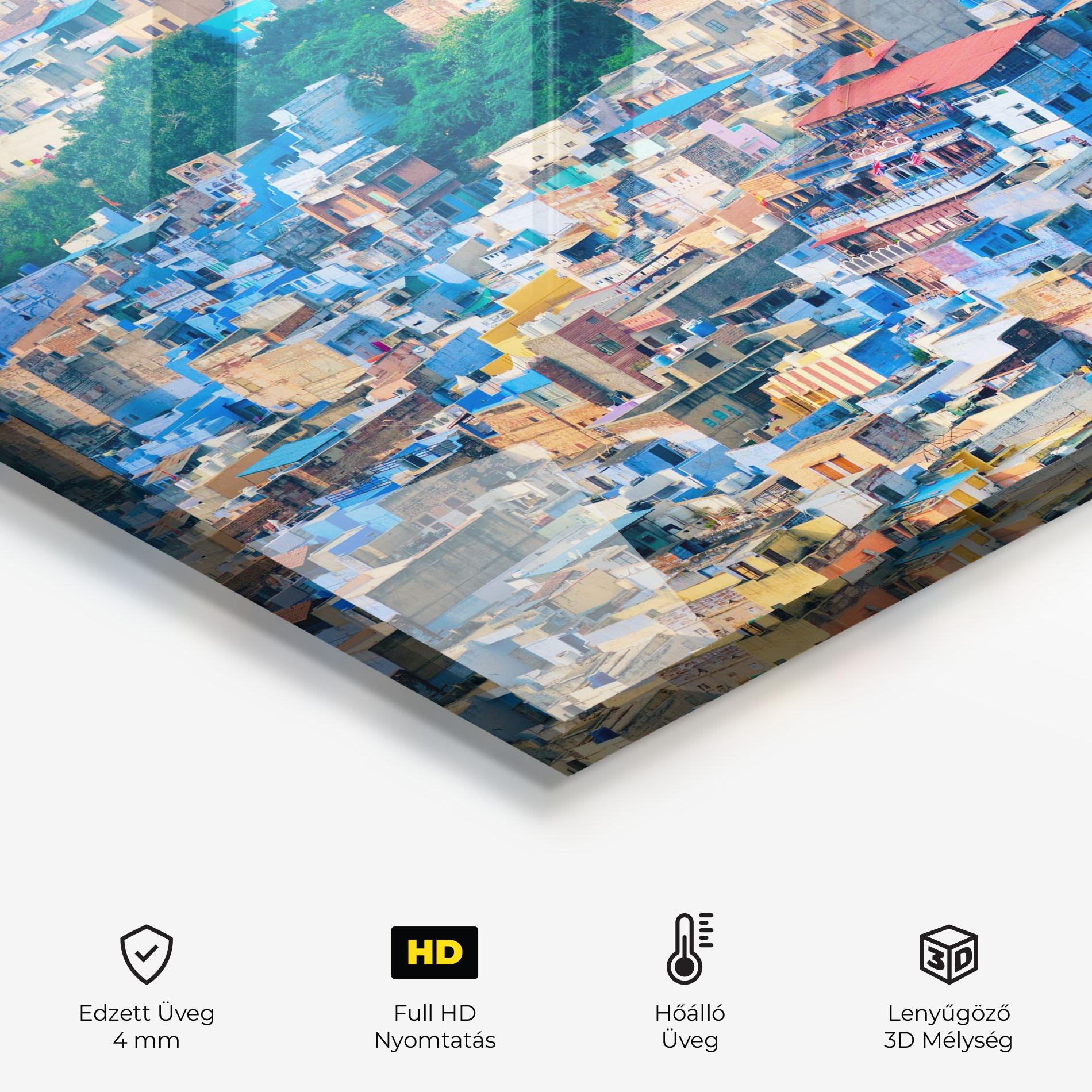 Konyhai üveg hátfal Building Rajasthan India mockup 2