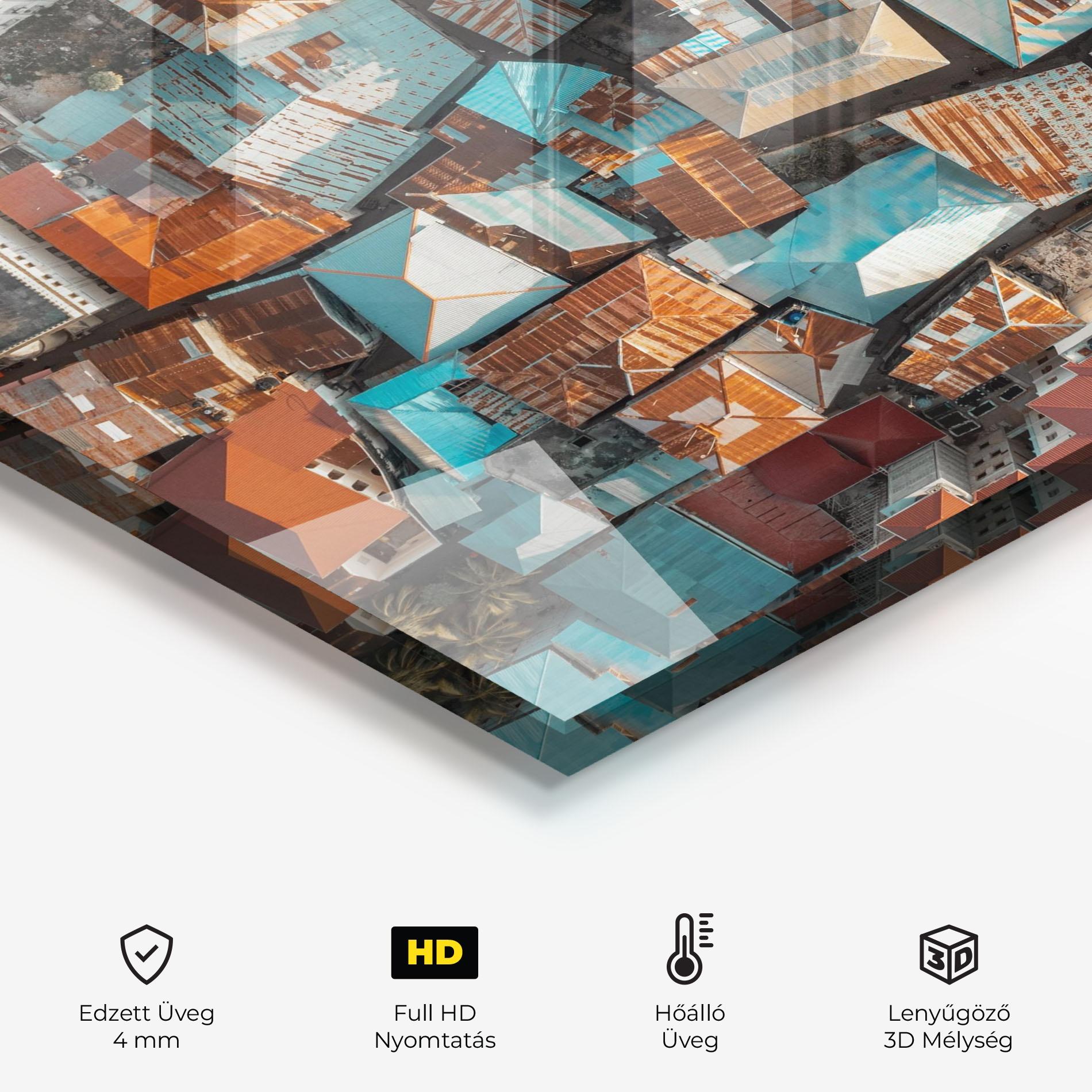 Konyhai üveg hátfal Island Tanzania mockup 2