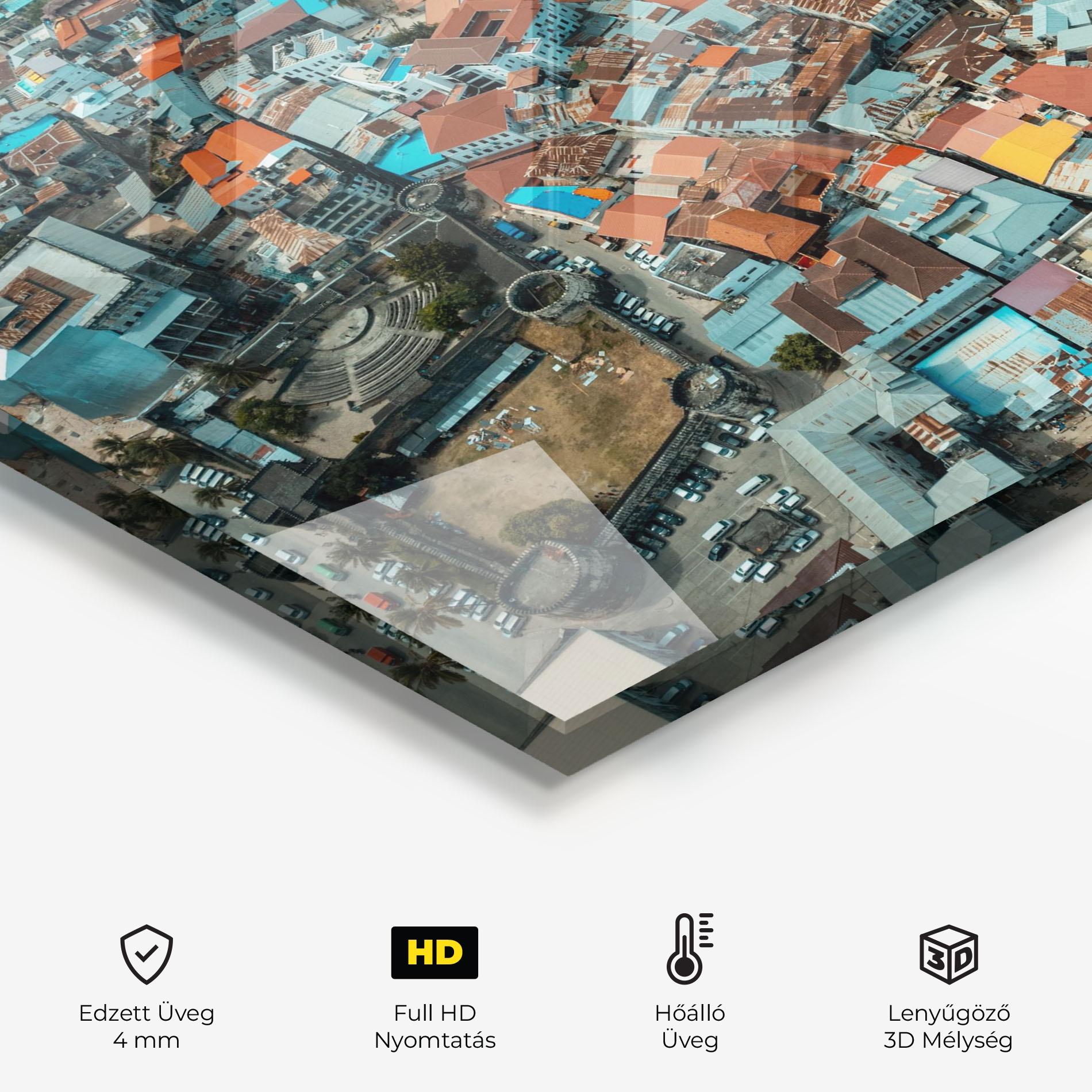 Konyhai üveg hátfal Island View Tanzania mockup 2