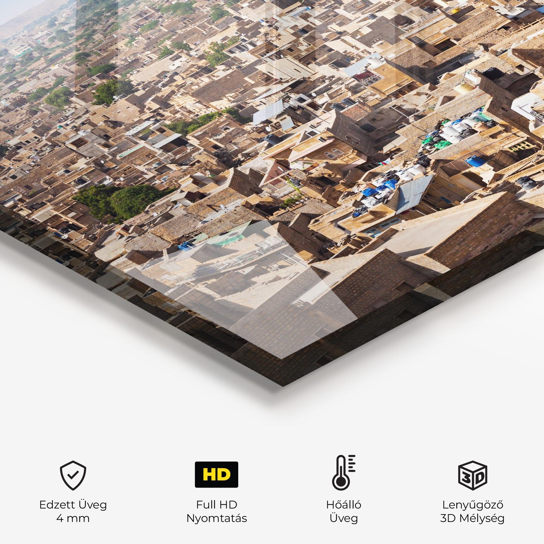 Konyhai üveg hátfal Jaisalmer Panorama View mockup 2