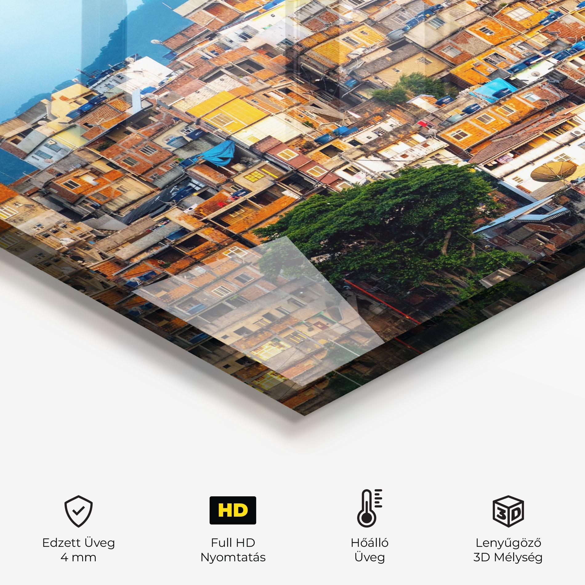 Konyhai üveg hátfal Sunset Brazil mockup 2